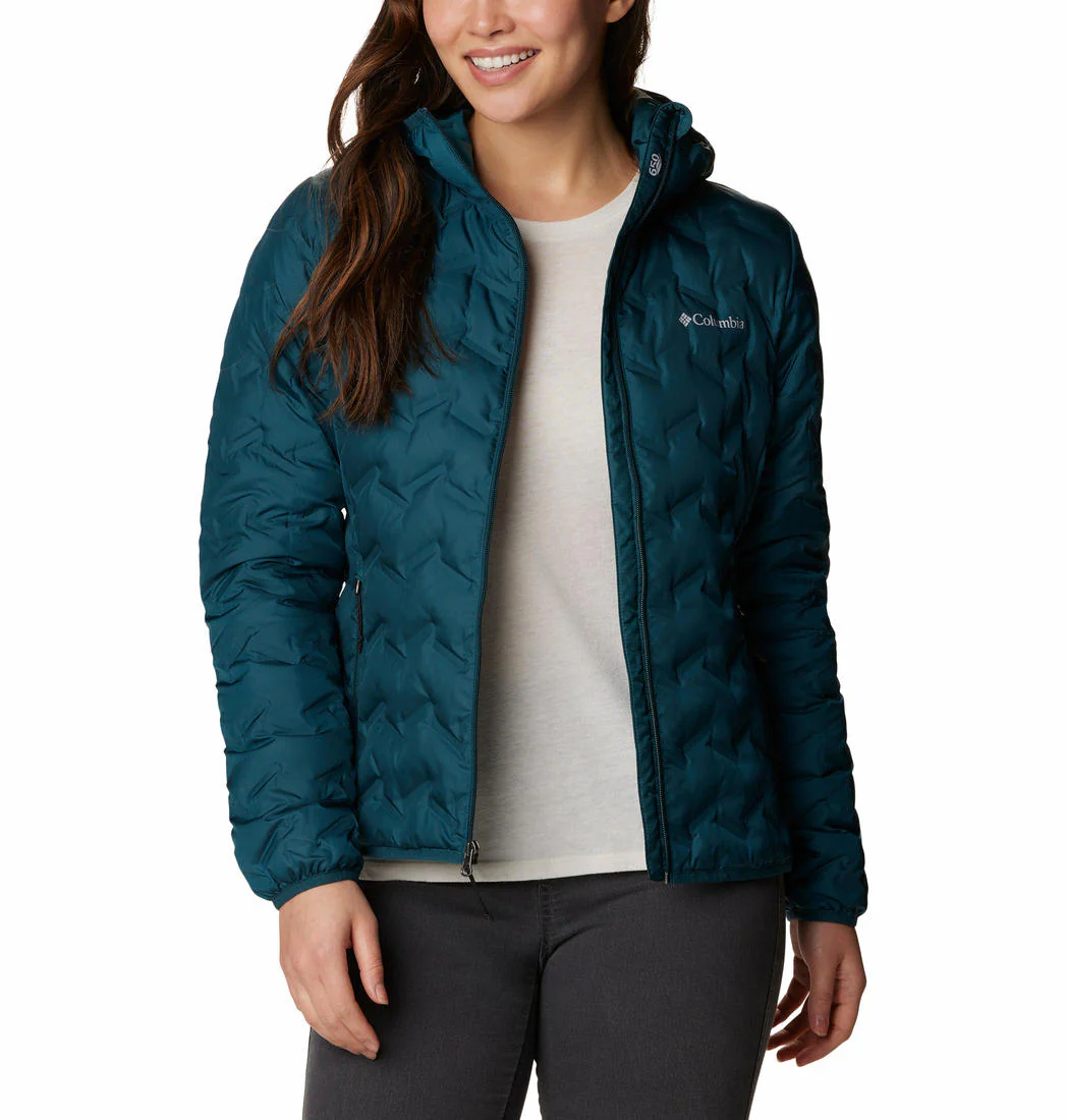 Columbia Women Blue Delta Ridge Down Hooded Jacket - Image 5