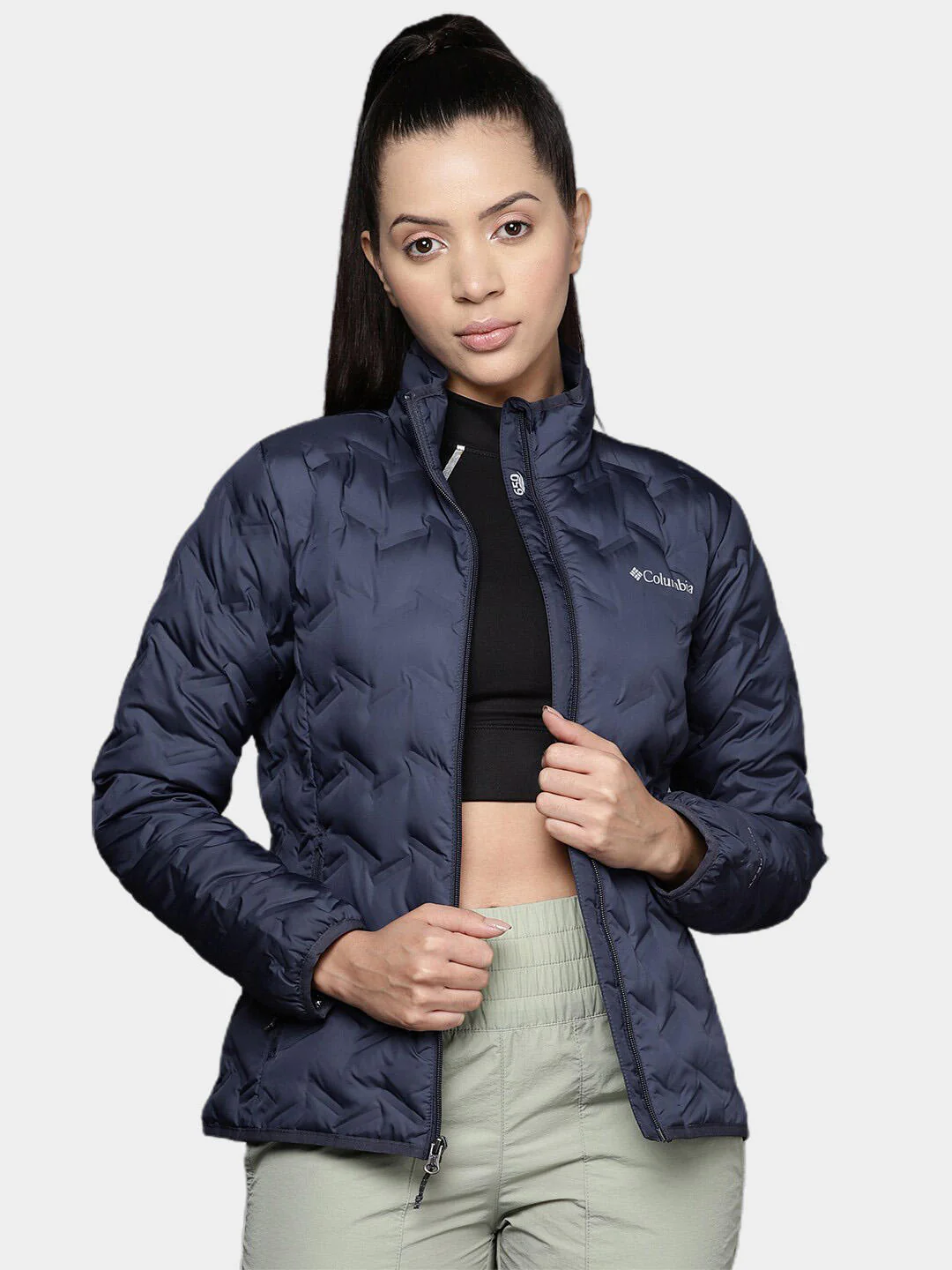 Columbia Women Navy Blue Delta Ridge Down Jacket - Image 9
