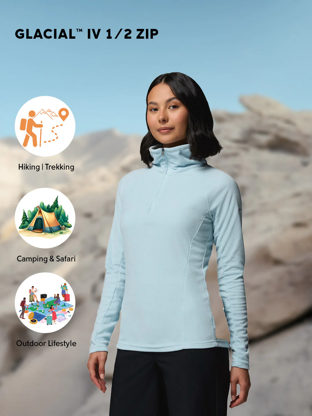 Columbia Women Blue Glacial IV Pullover - Image 2