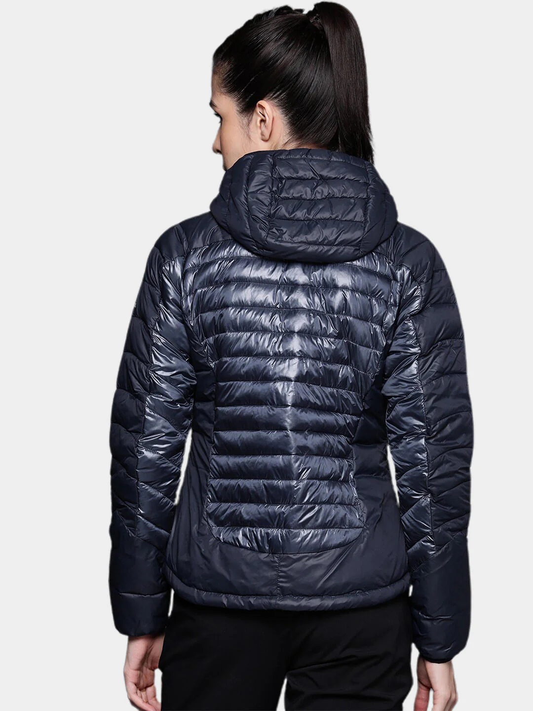 Columbia Women Navy Blue Labyrinth Loop Hooded Jacket - Image 12