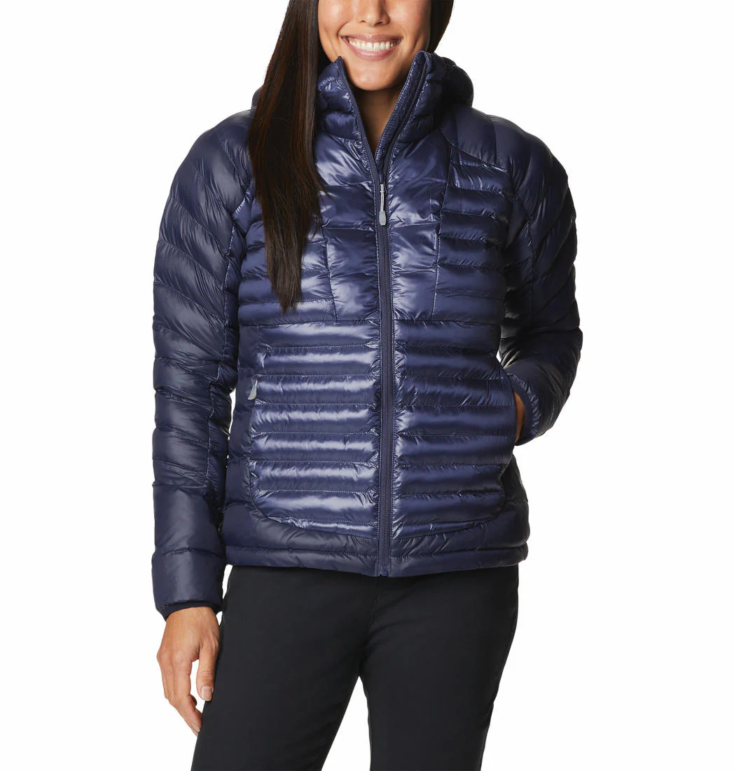 Columbia Women Navy Blue Labyrinth Loop Hooded Jacket - Image 2