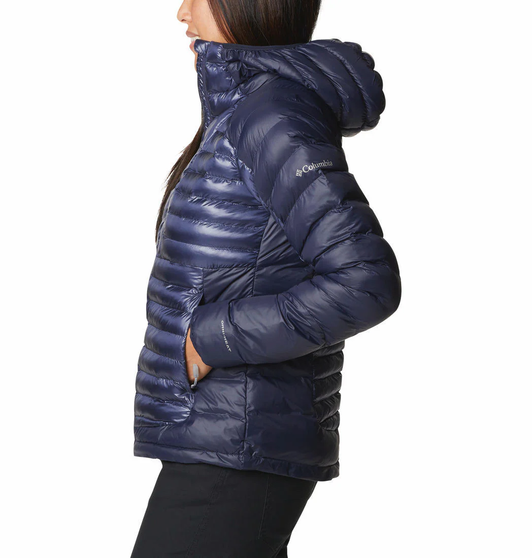 Columbia Women Navy Blue Labyrinth Loop Hooded Jacket - Image 3