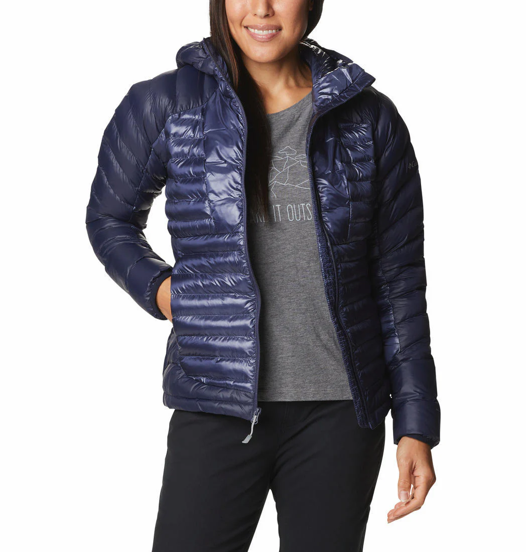 Columbia Women Navy Blue Labyrinth Loop Hooded Jacket - Image 6