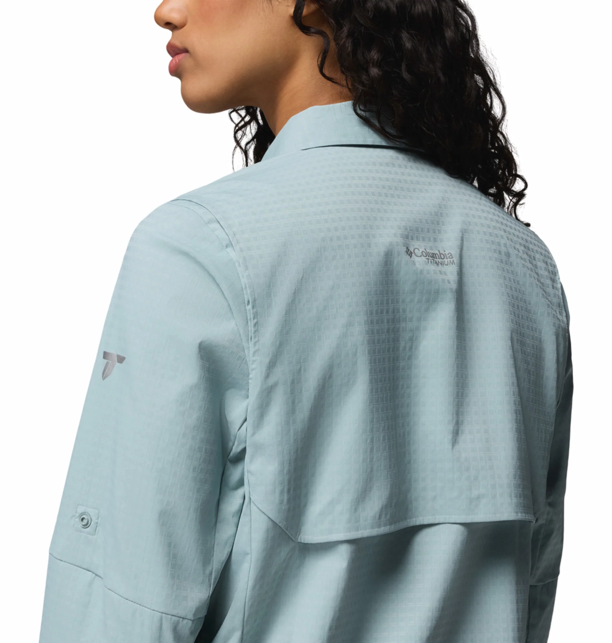 Columbia Women Blue Omni-Freeze Ridge Ascent Long Sleeve Shirt - Image 10