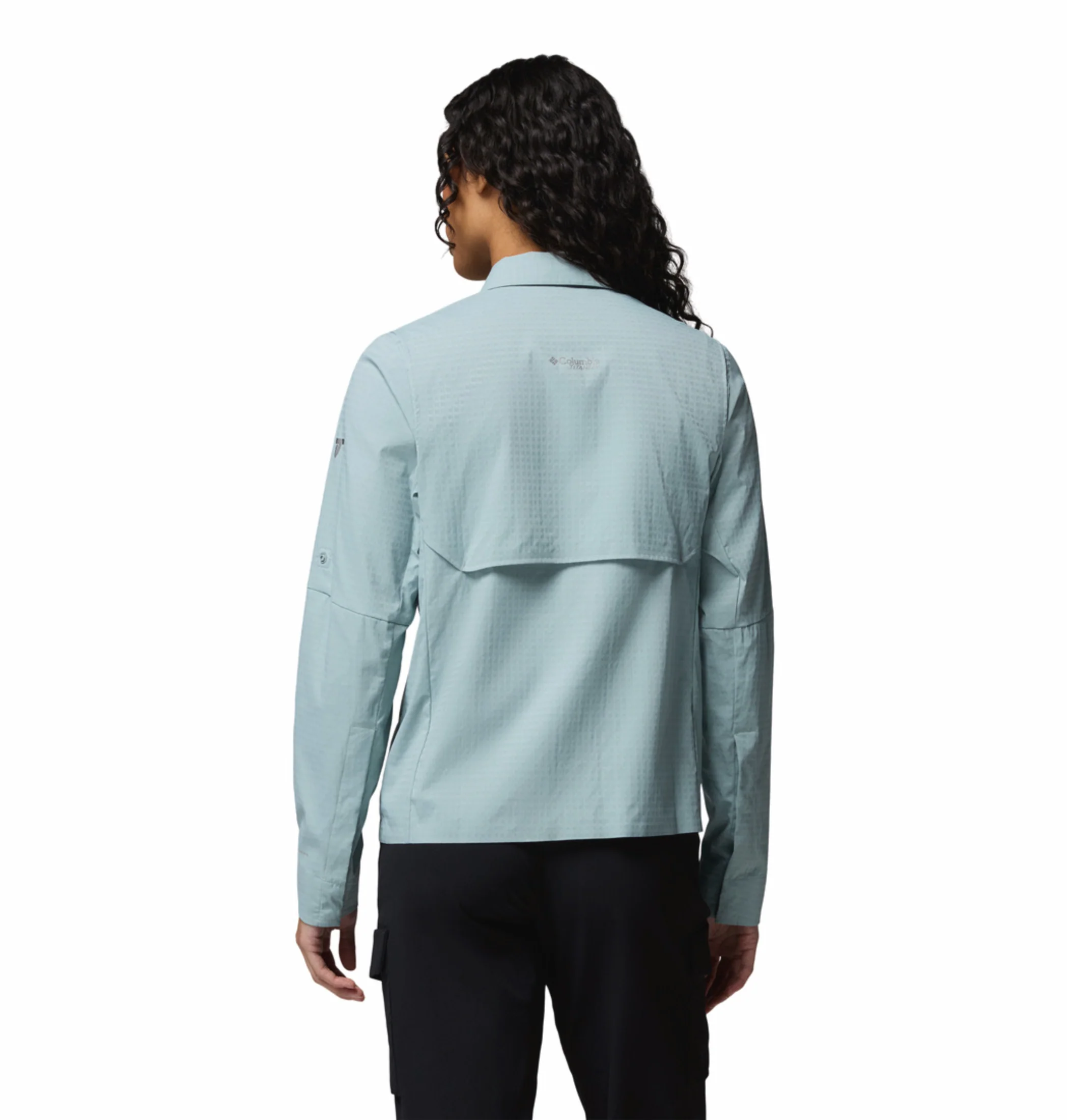 Columbia Women Blue Omni-Freeze Ridge Ascent Long Sleeve Shirt - Image 4