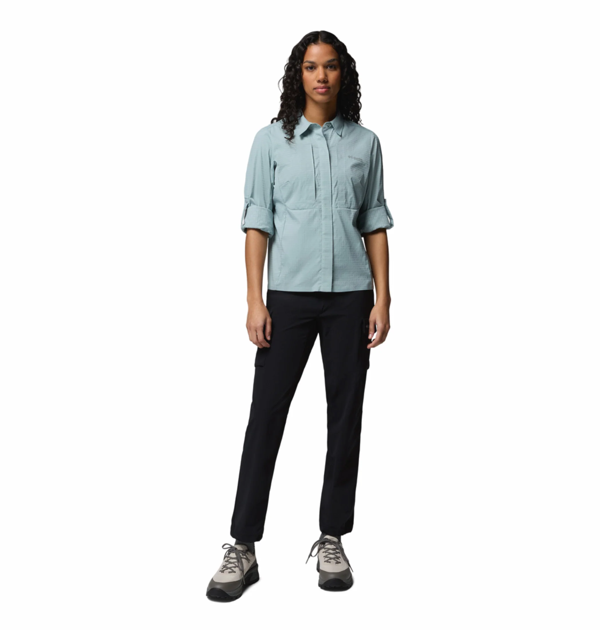 Columbia Women Blue Omni-Freeze Ridge Ascent Long Sleeve Shirt - Image 6