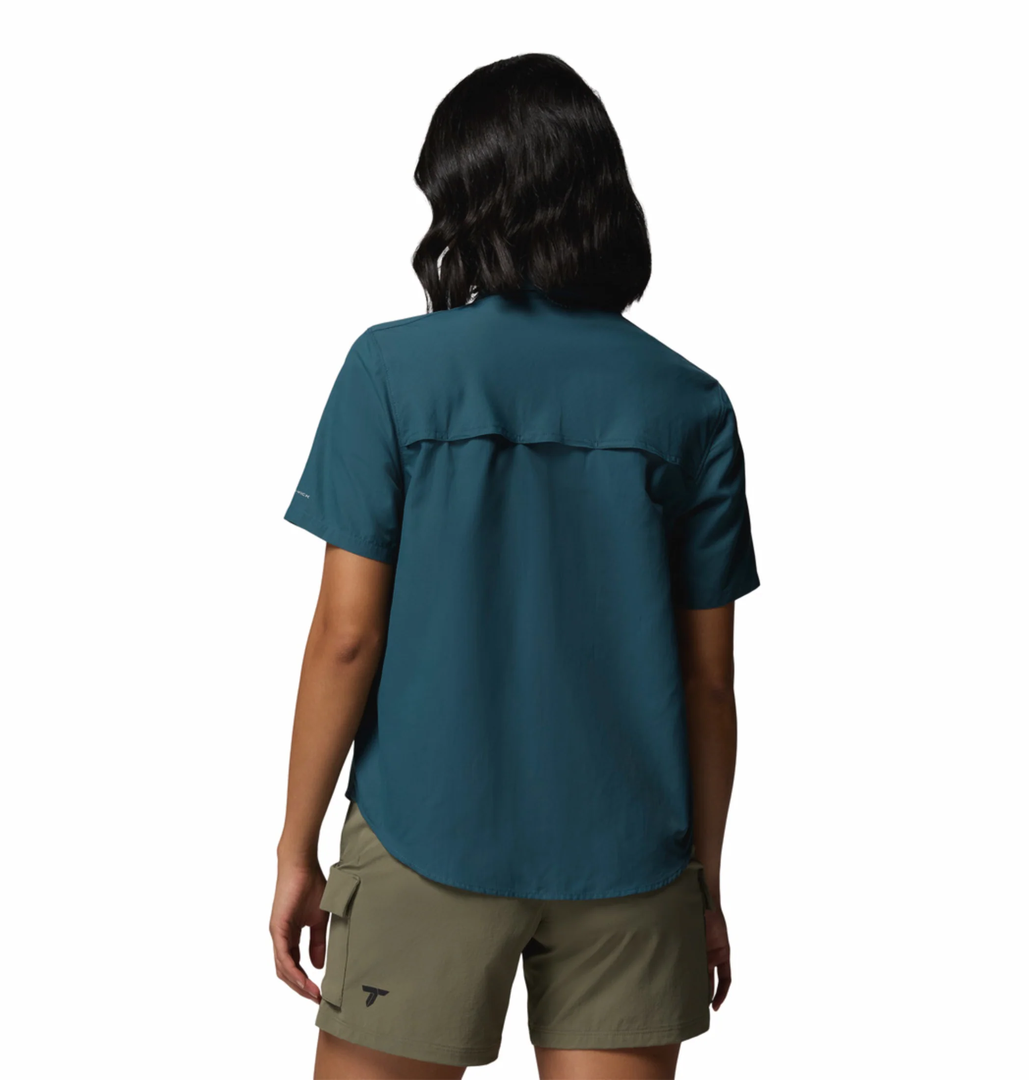 Columbia Women Blue Omni-Shade Silver Ridge 3.0 Short Sleeve Shirt - Image 2