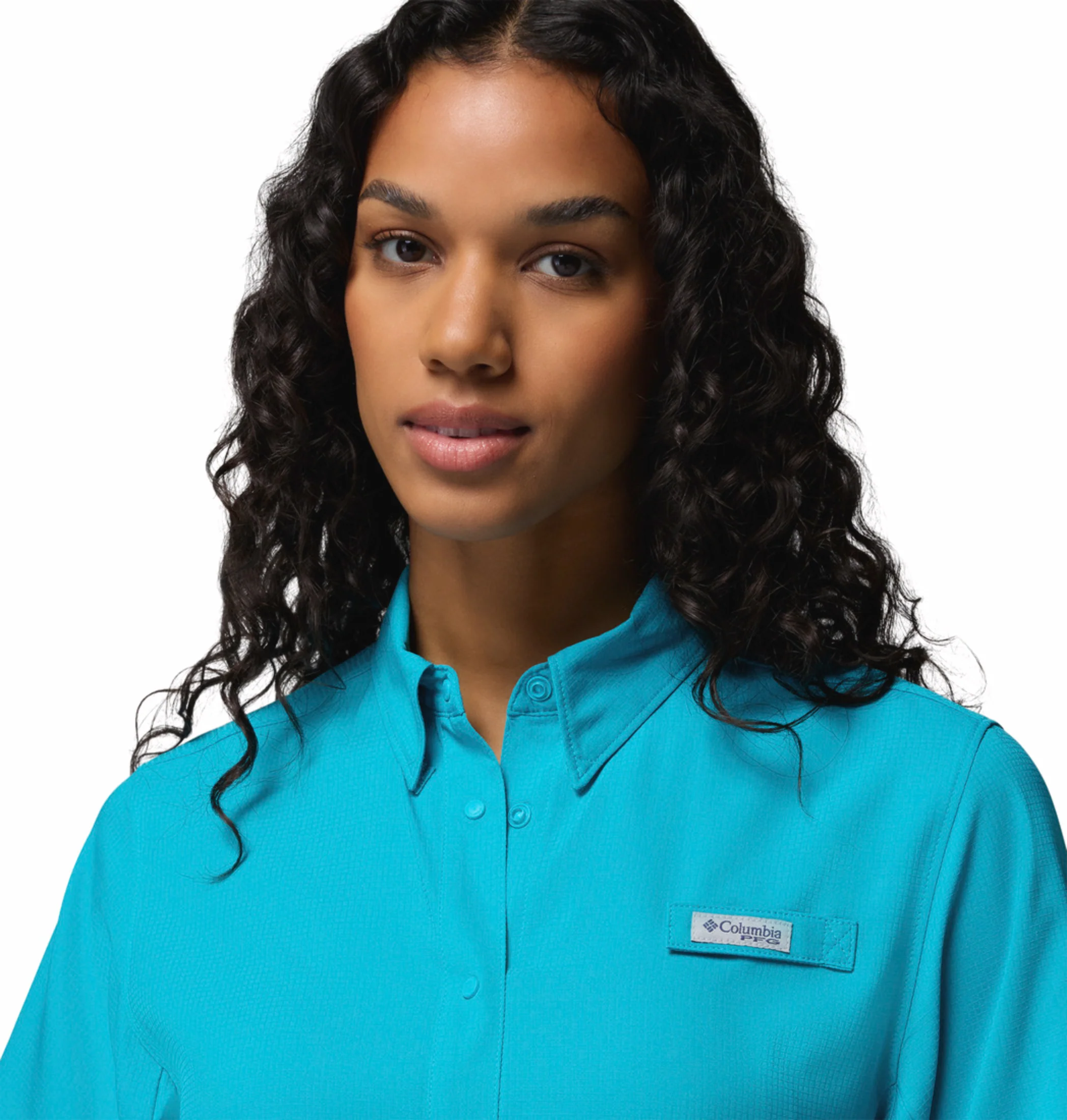 Columbia Women Blue Omni-Shade Tamiami II Short Sleeve Shirt - Image 6