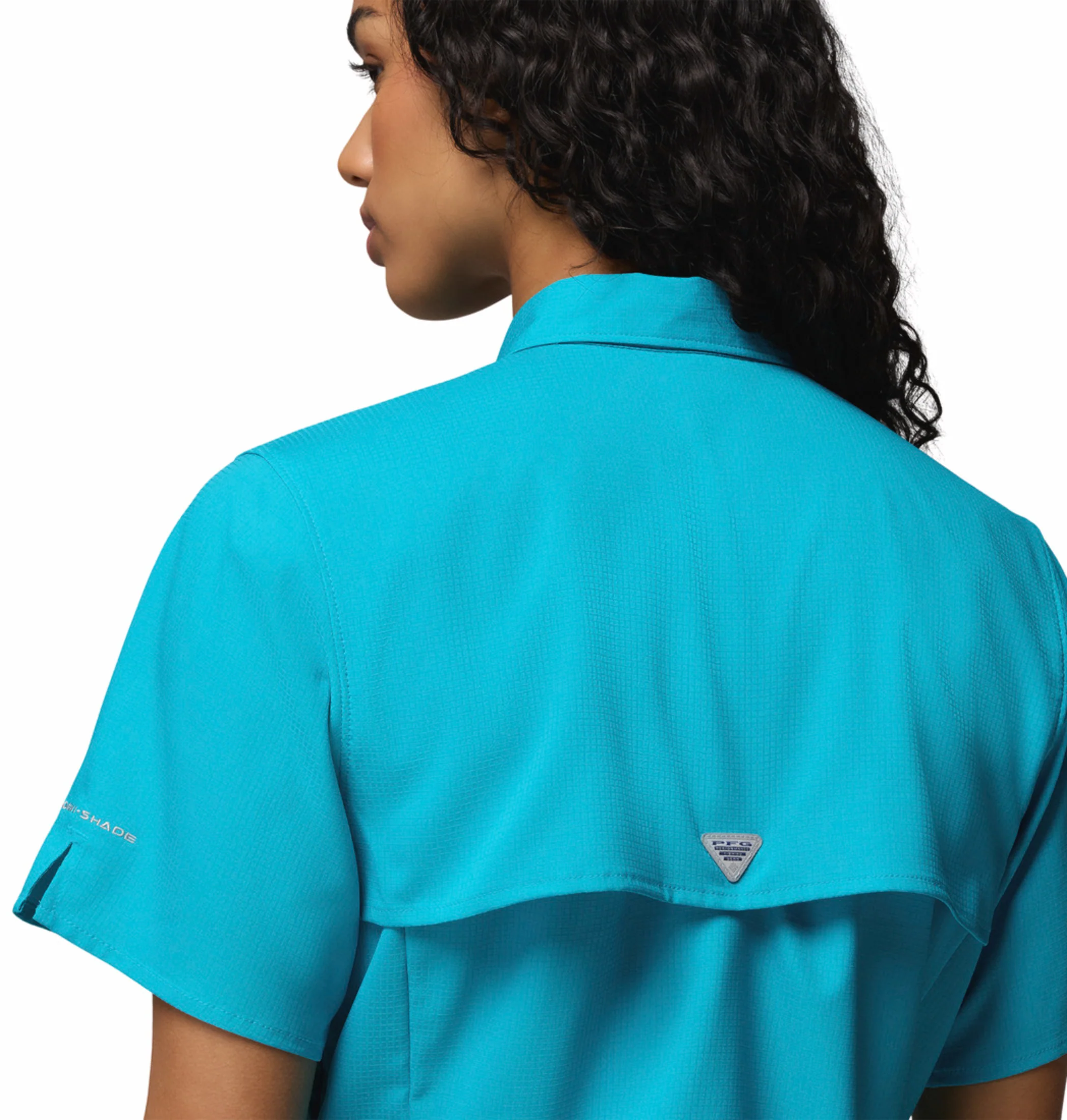 Columbia Women Blue Omni-Shade Tamiami II Short Sleeve Shirt - Image 9