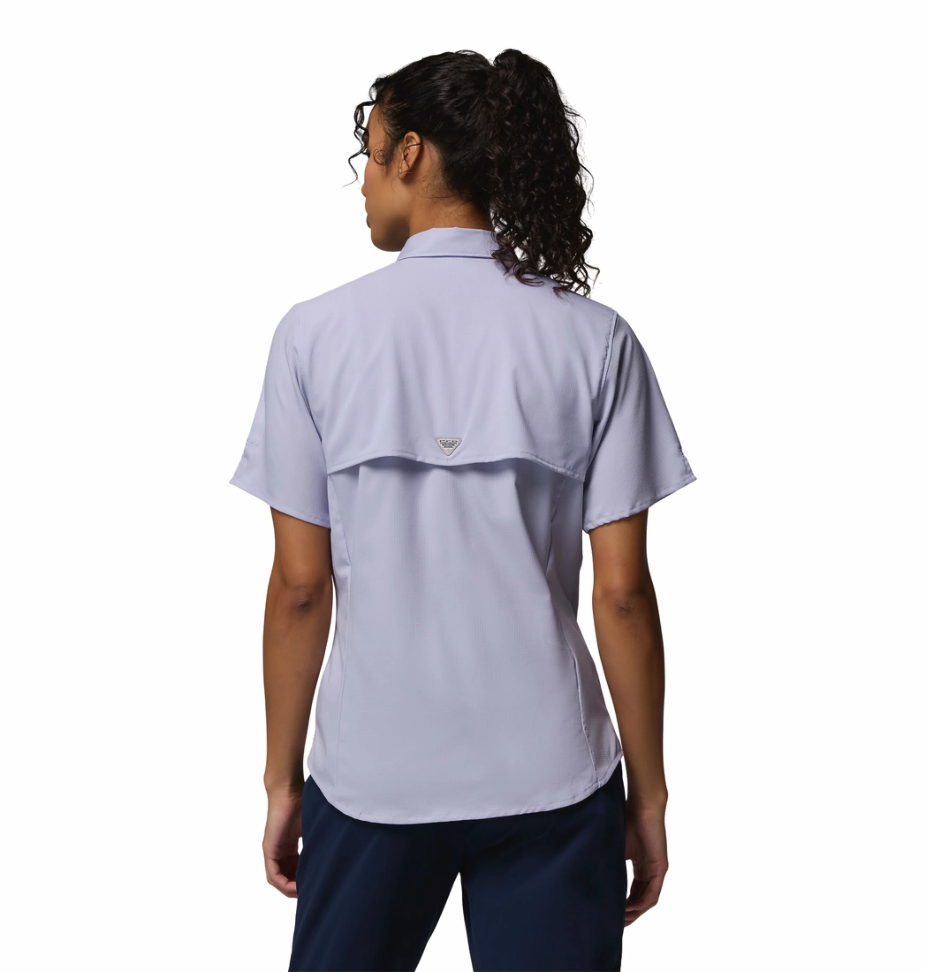 Columbia Women Blue Omni-Shade Tamiami II Short Sleeve Shirt - Image 2