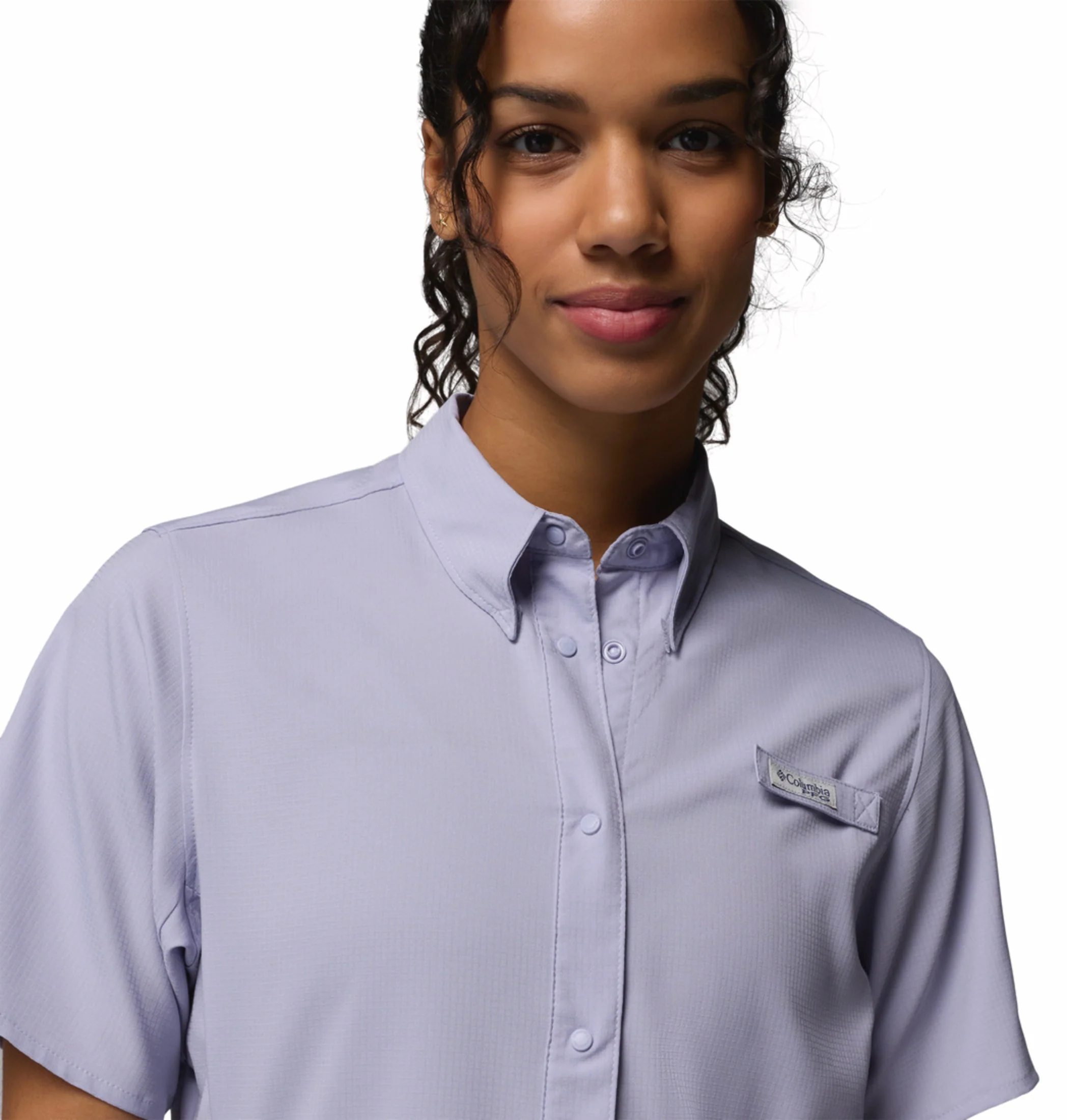 Columbia Women Blue Omni-Shade Tamiami II Short Sleeve Shirt - Image 6