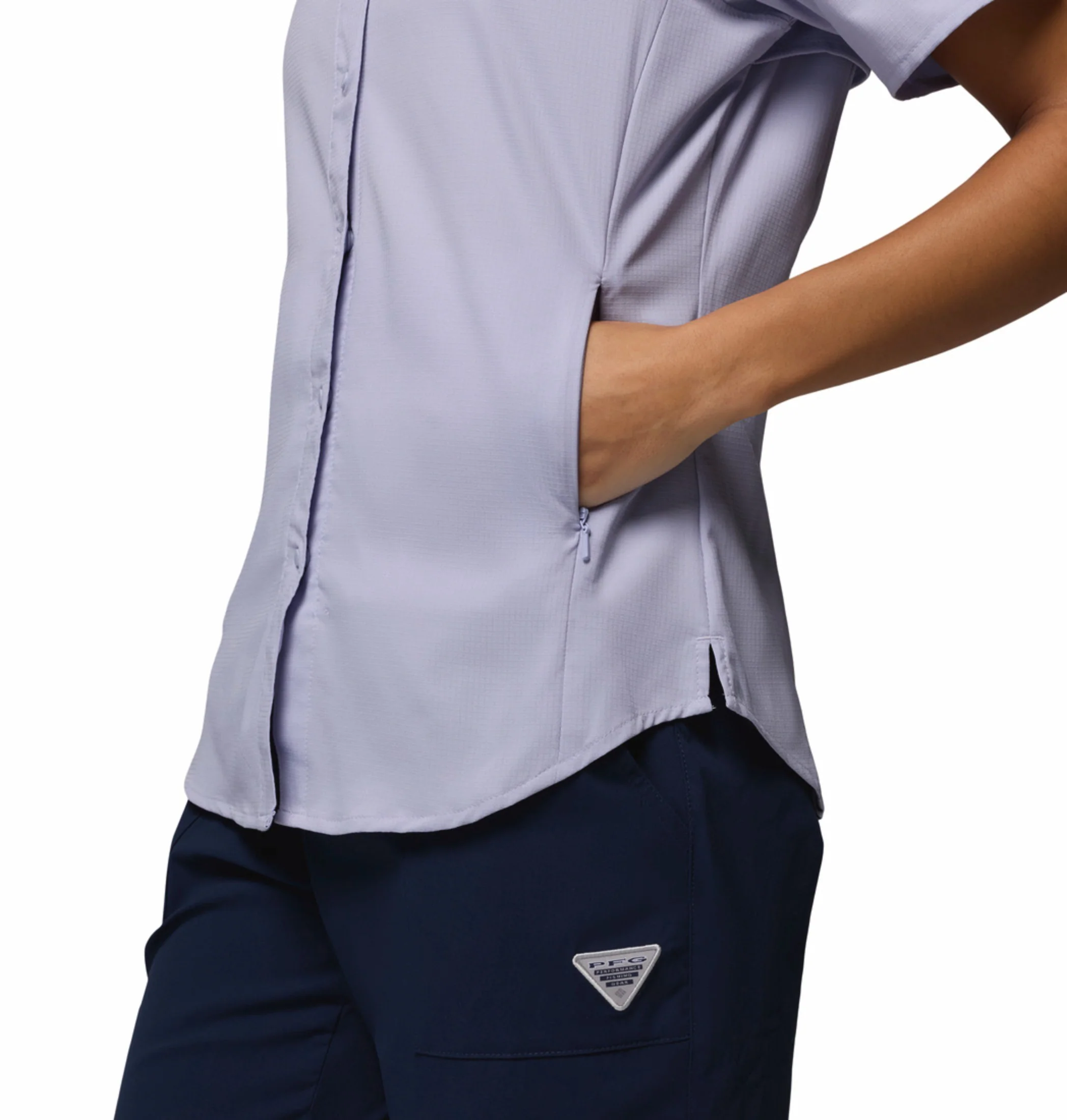 Columbia Women Blue Omni-Shade Tamiami II Short Sleeve Shirt - Image 9
