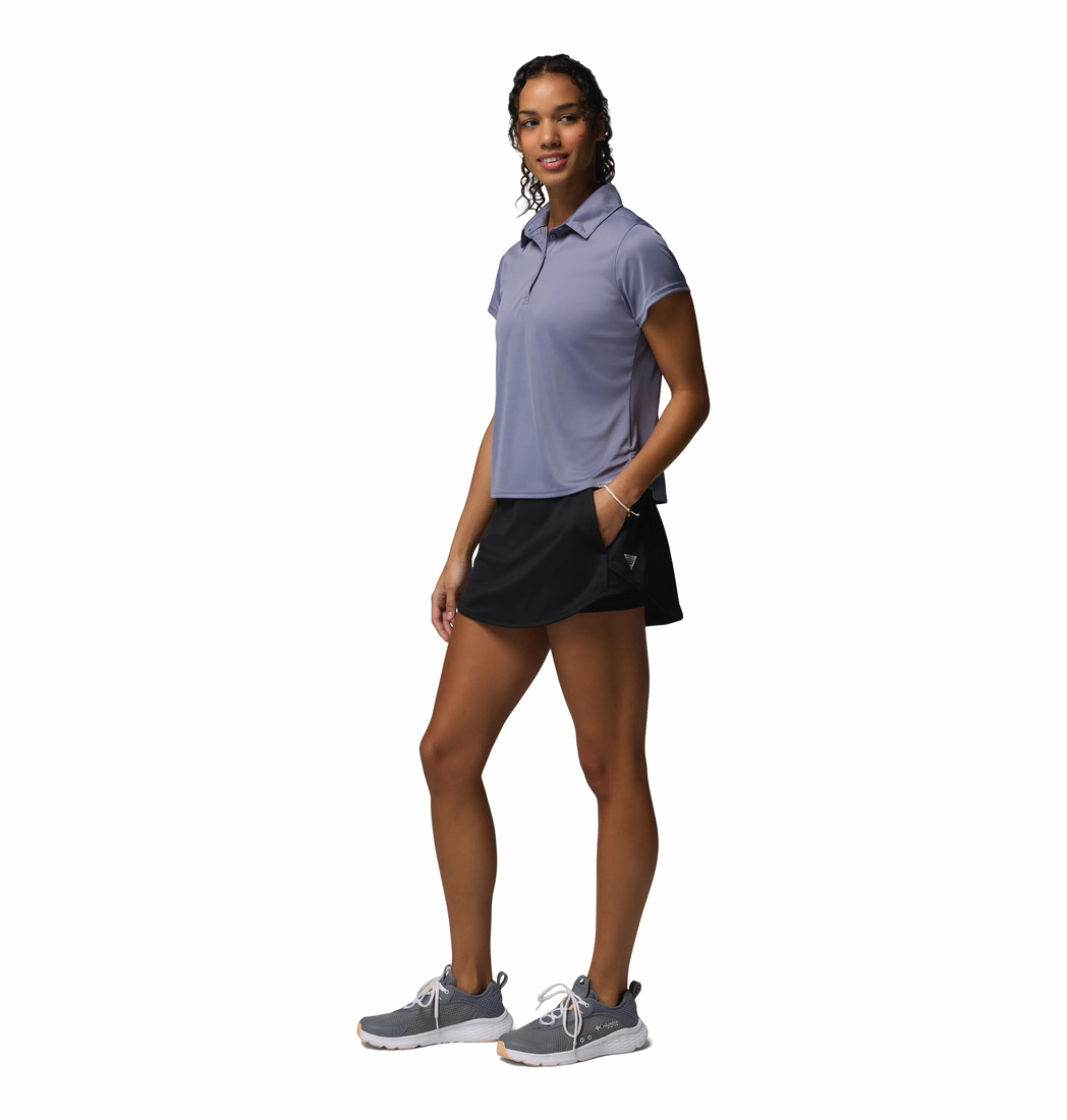 Columbia Women Blue Omni-Shade Tidal Polo Tshirt - Image 5
