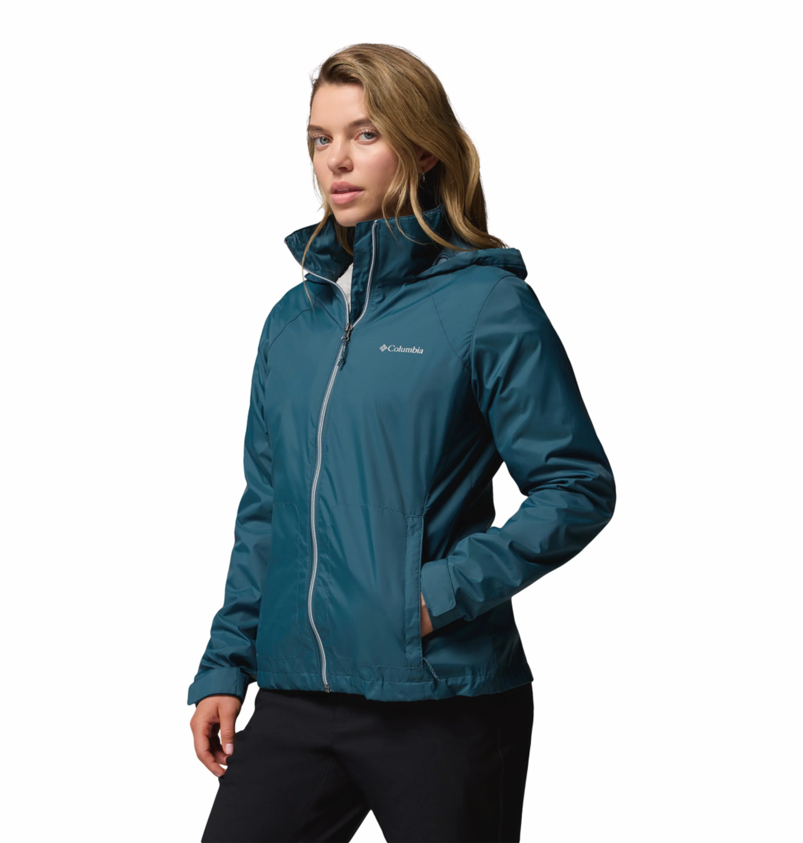 Columbia Women Blue Omni-Shield Switchback IV Rain Jacket - Image 6