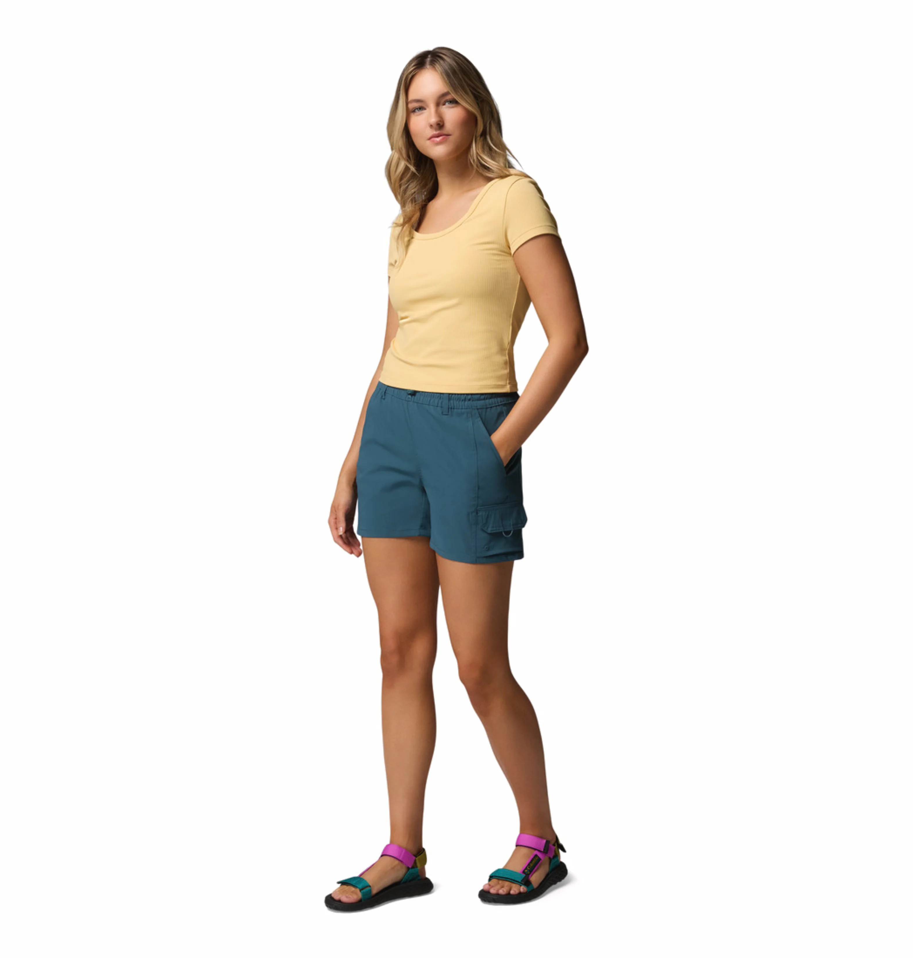 Columbia Women Blue Omni-Shield Weekend Rays Short - Image 5