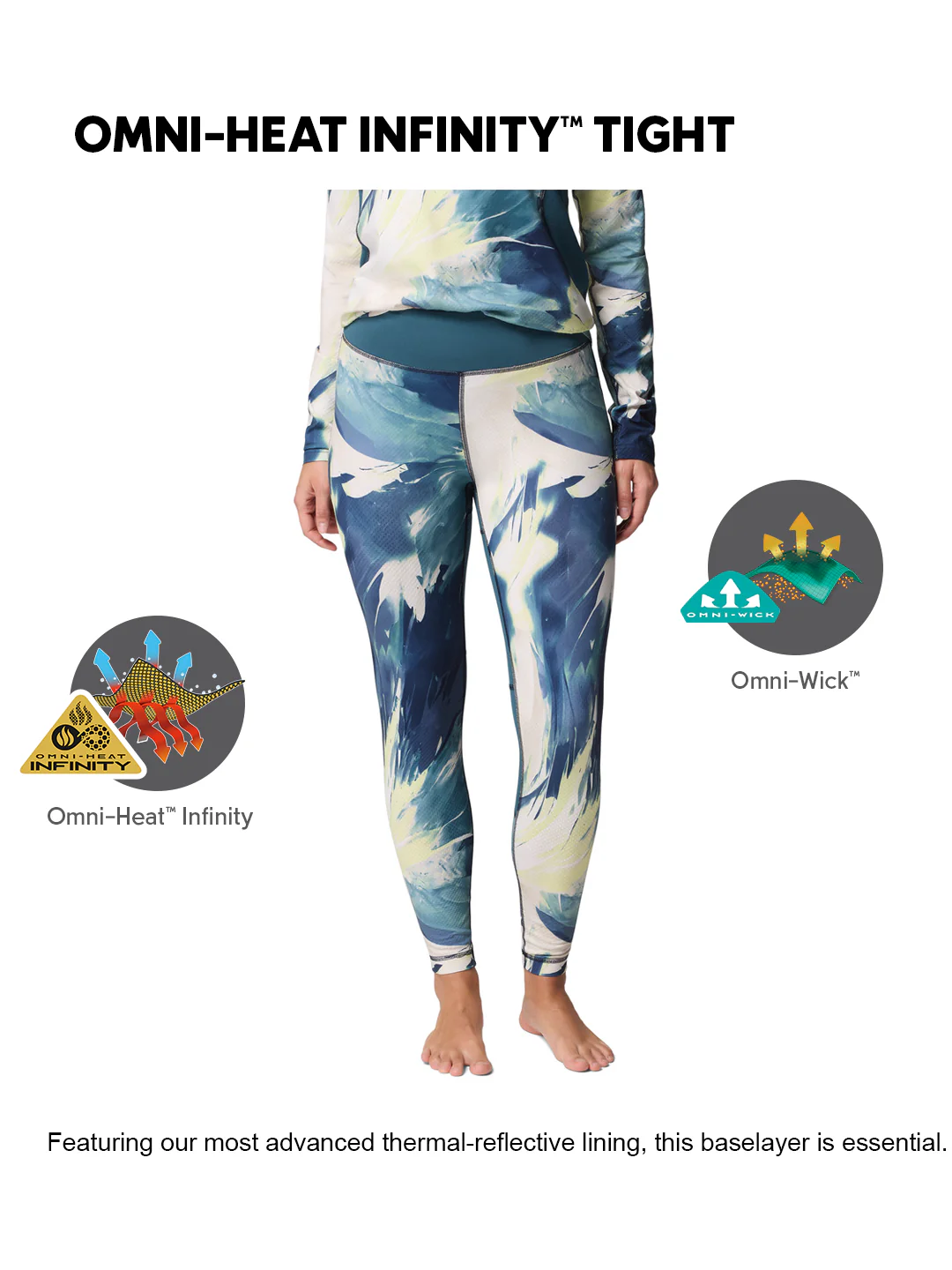 Columbia Women Blue OmniHeat Infinity W OMIHEAT INFINITY Tight Thermal Bottom - Image 2
