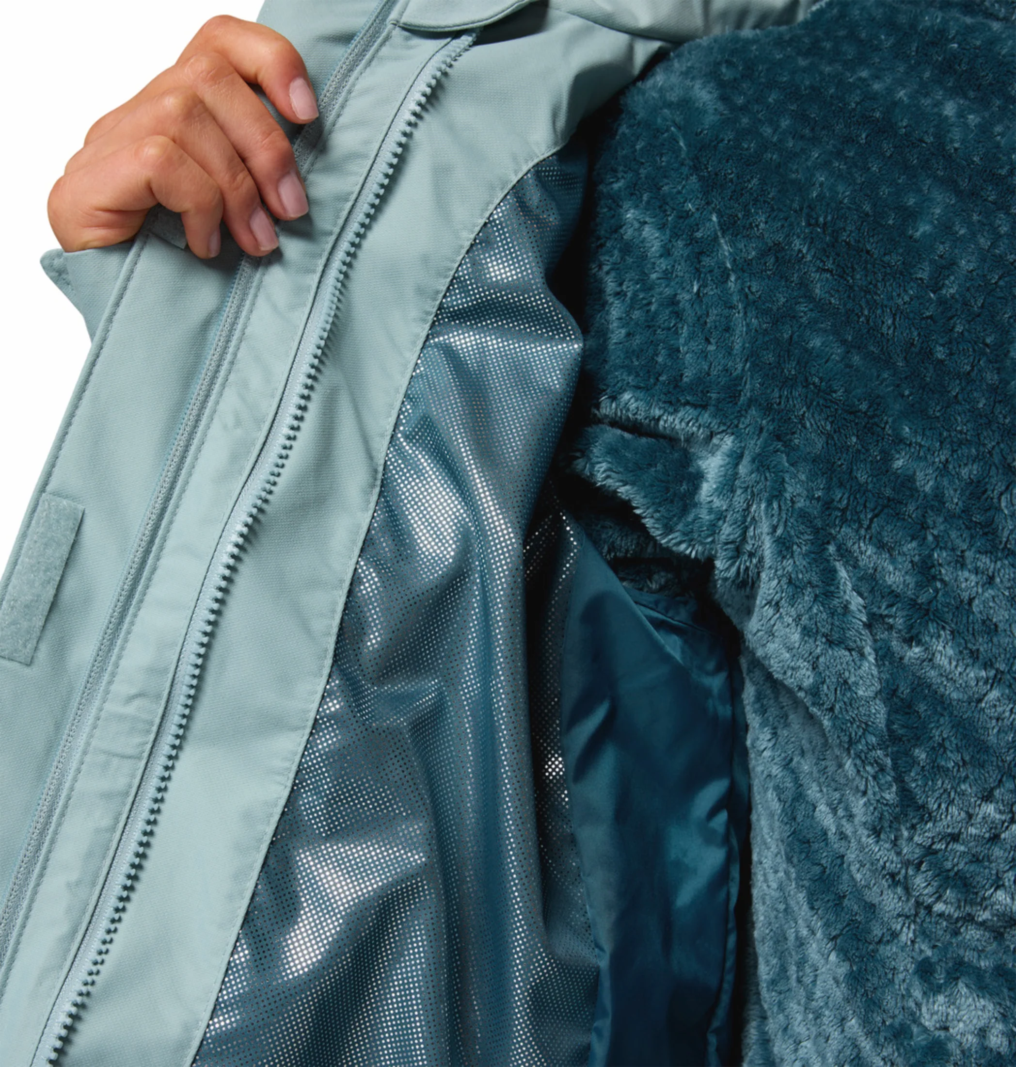 Columbia Women Blue OmniHeat Reflective Bugaboo III Fleece Interchangeable Jacket - Image 9