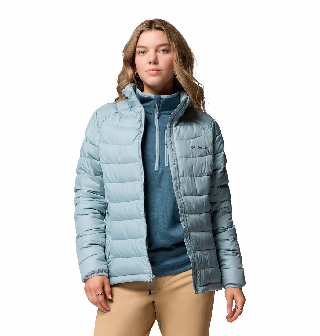 Columbia Women Blue OmniHeat Reflective Powder Lite II Down Jacket - Image 2