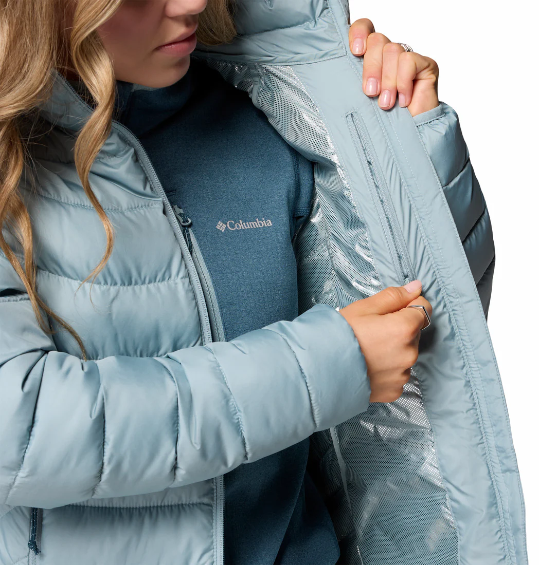 Columbia Women Blue OmniHeat Reflective Powder Lite II Down Jacket - Image 4