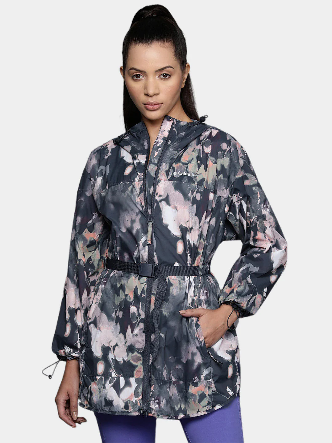 Columbia Women Navy Blue Parkette Long Wind Jacket (Sun Protection) - Image 10