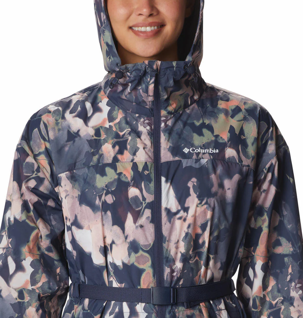 Columbia Women Navy Blue Parkette Long Wind Jacket (Sun Protection) - Image 3