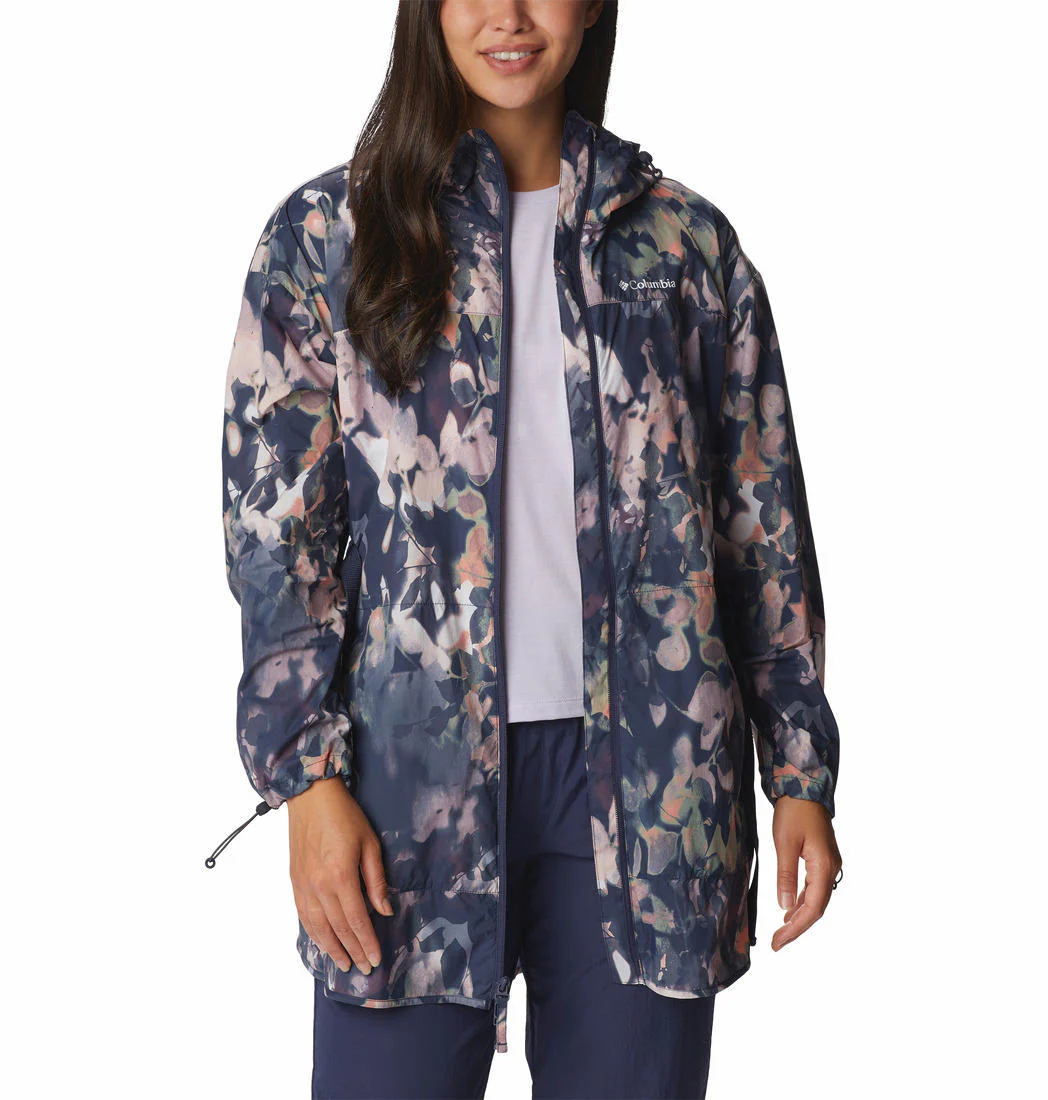 Columbia Women Navy Blue Parkette Long Wind Jacket (Sun Protection) - Image 4