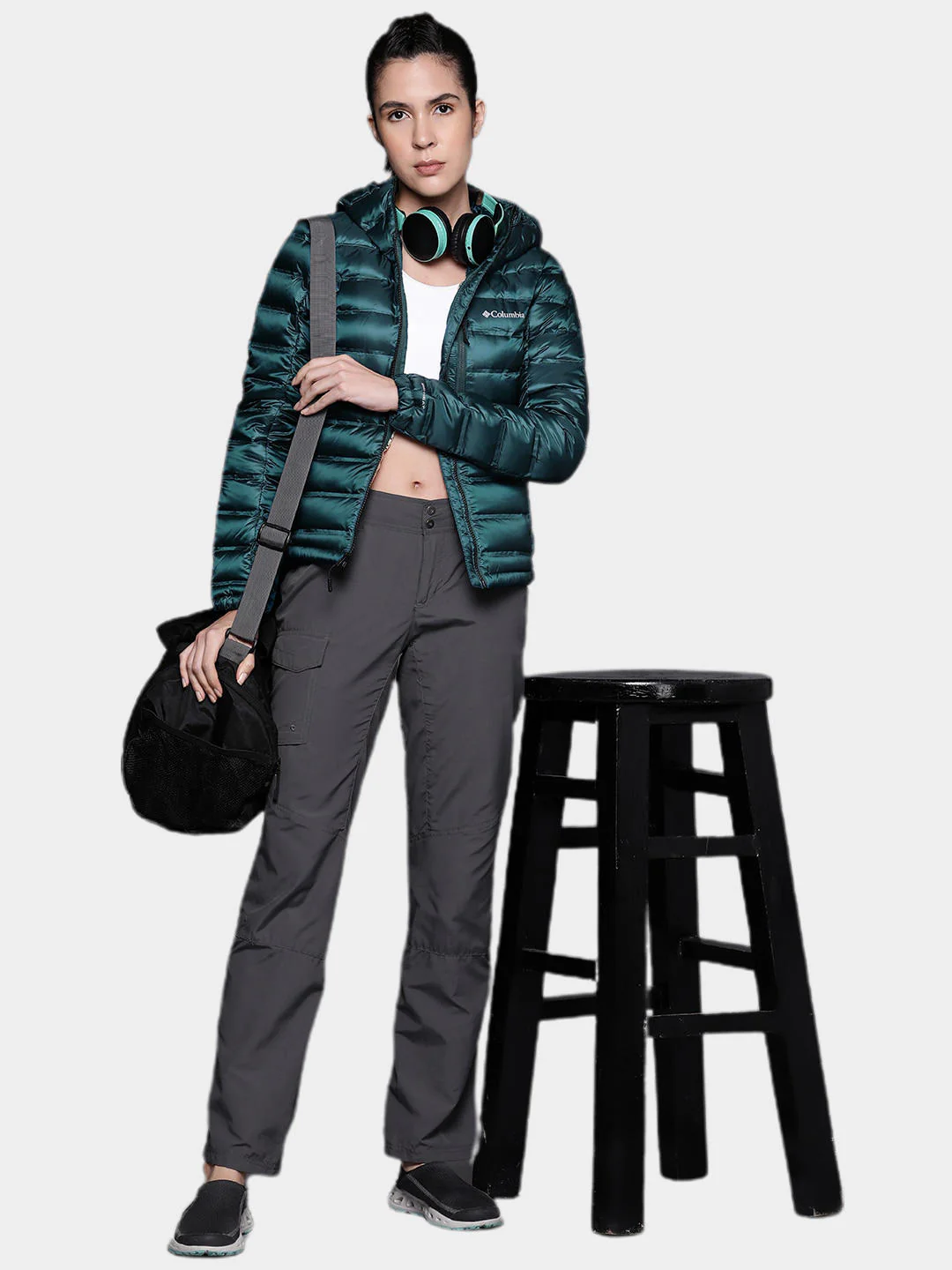Columbia Women Blue Pebble Peak Down Hooded Jacket - Image 11
