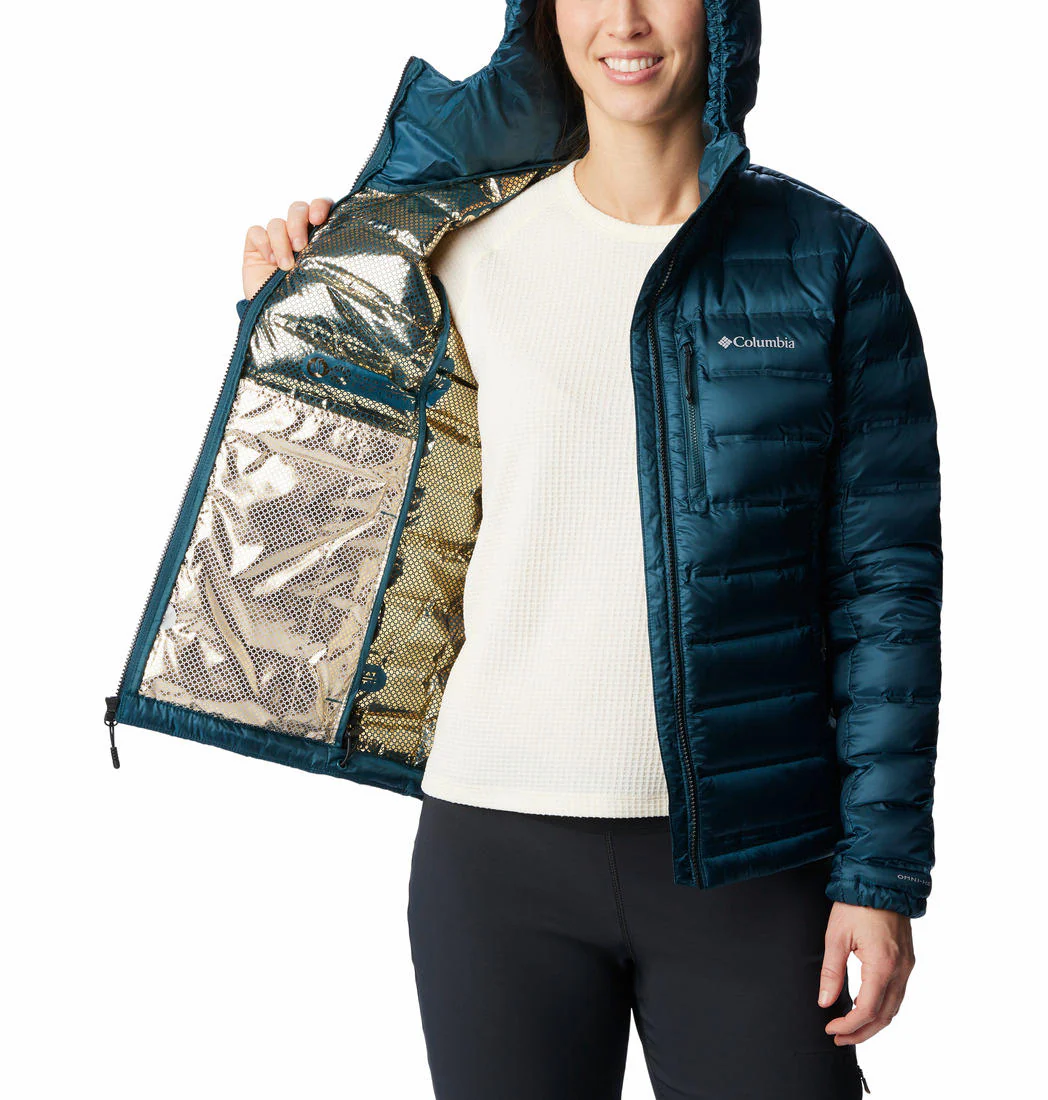 Columbia Women Blue Pebble Peak Down Hooded Jacket - Image 2