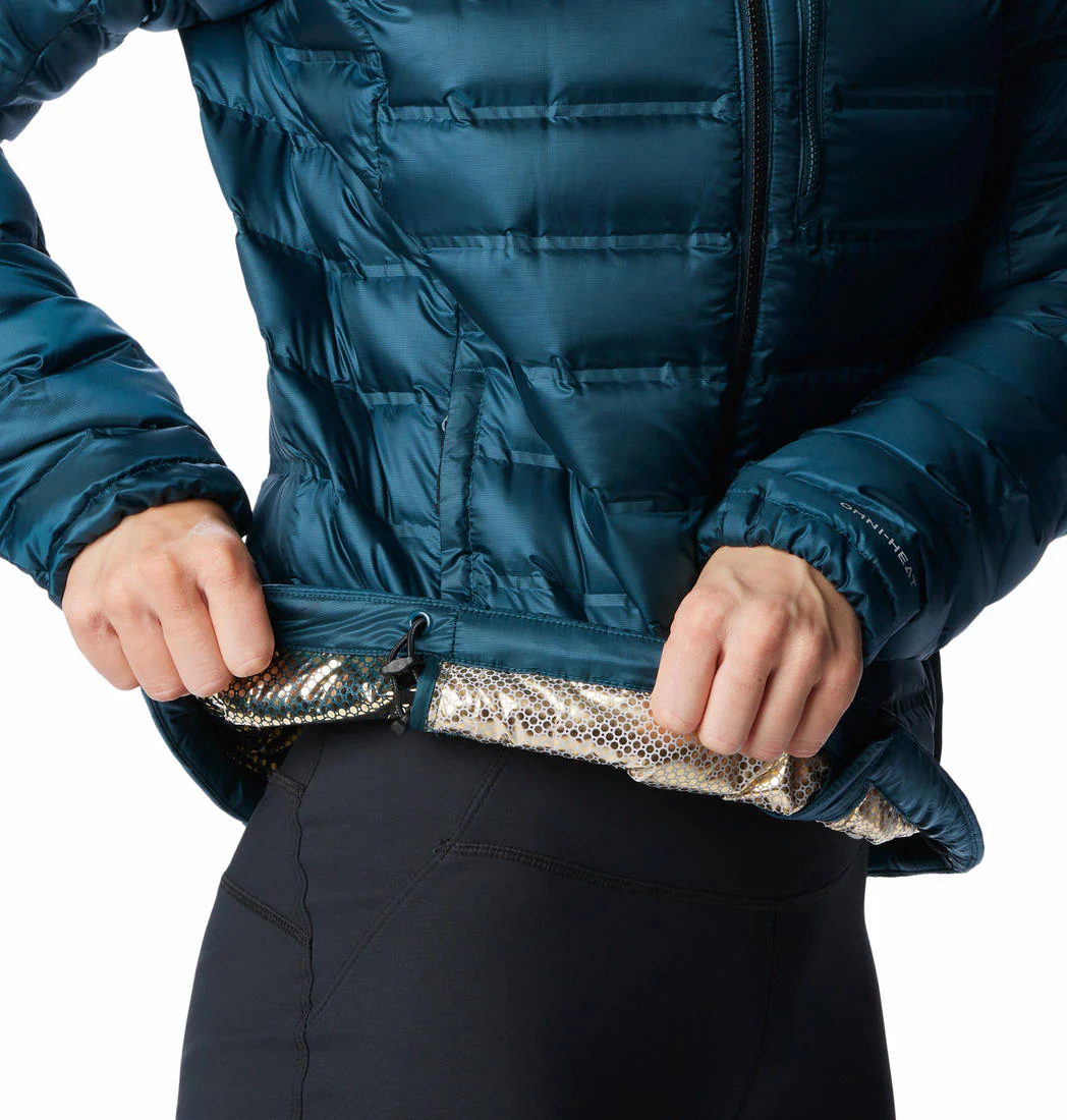 Columbia Women Blue Pebble Peak Down Hooded Jacket - Image 3