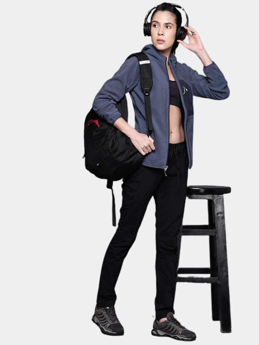 Columbia Women Navy Blue W Outdoor Tracks Hooded FZ - Image 12