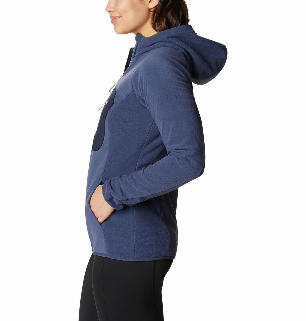 Columbia Women Navy Blue W Outdoor Tracks Hooded FZ - Image 2