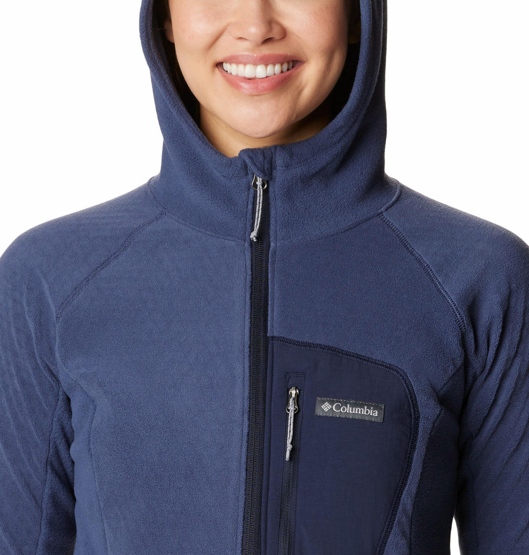 Columbia Women Navy Blue W Outdoor Tracks Hooded FZ - Image 3