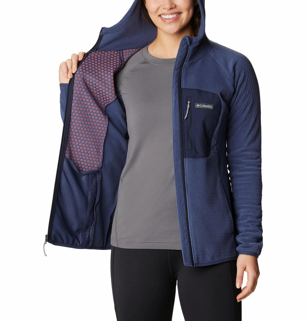 Columbia Women Navy Blue W Outdoor Tracks Hooded FZ - Image 4