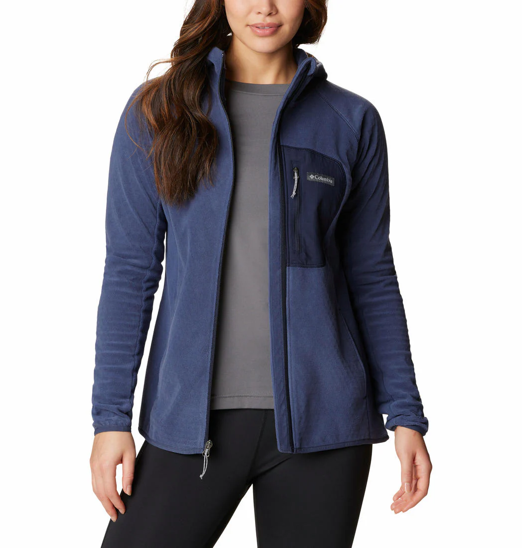 Columbia Women Navy Blue W Outdoor Tracks Hooded FZ - Image 5