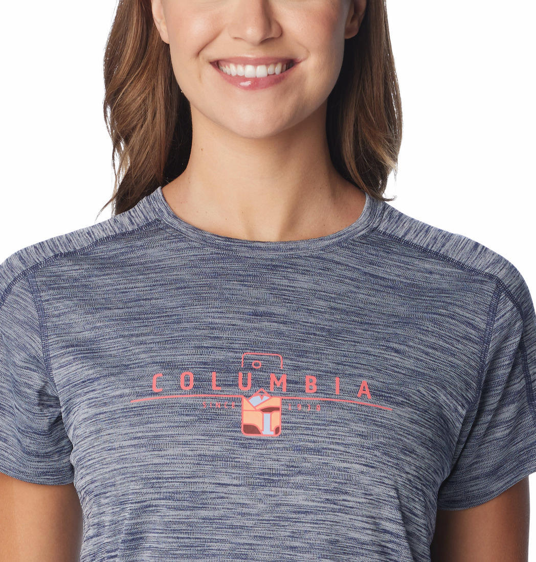 Columbia Women Navy Blue W Zero Rules Graphic Crew (Sun Protection) - Image 4
