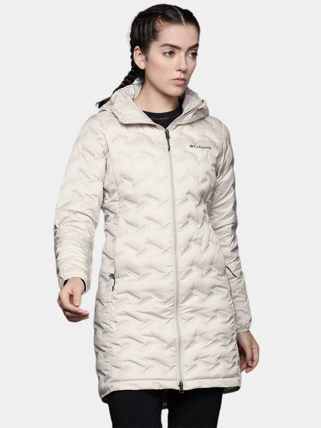 Columbia Women Brown Delta Ridge Long Down Jacket - Image 9