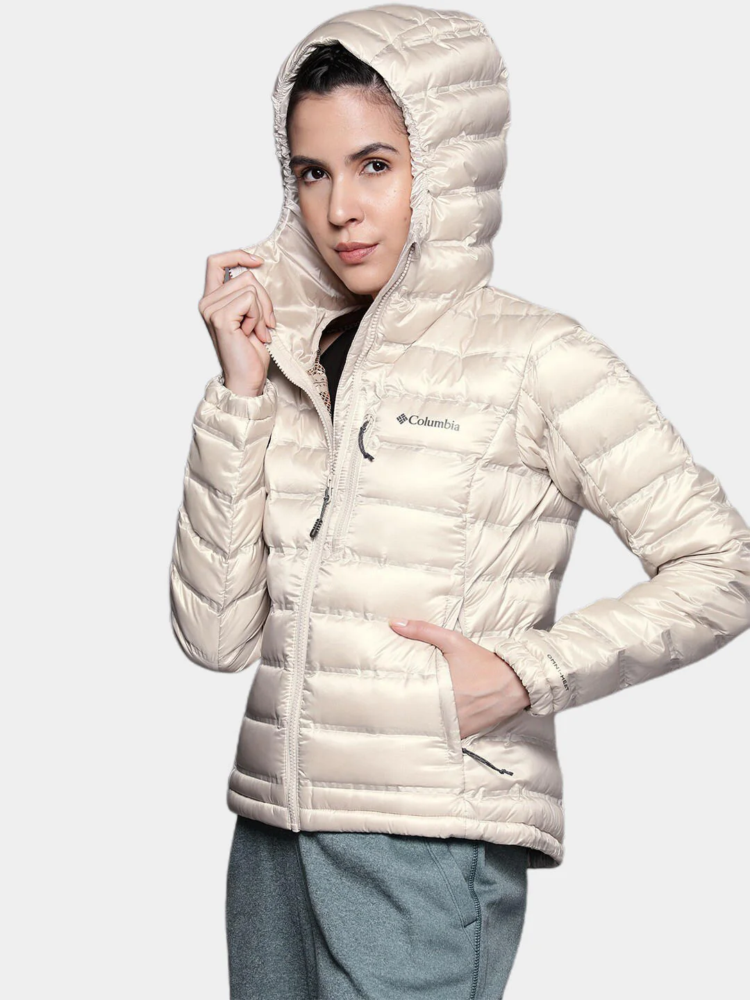 Columbia Women Brown Pebble Peak Down Hooded Jacket - Image 10