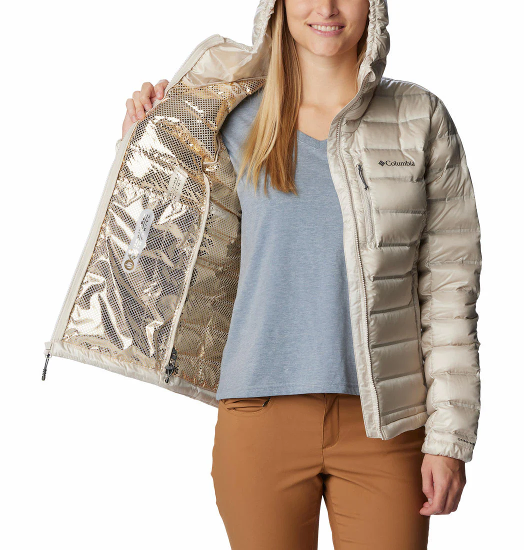 Columbia Women Brown Pebble Peak Down Hooded Jacket - Image 3