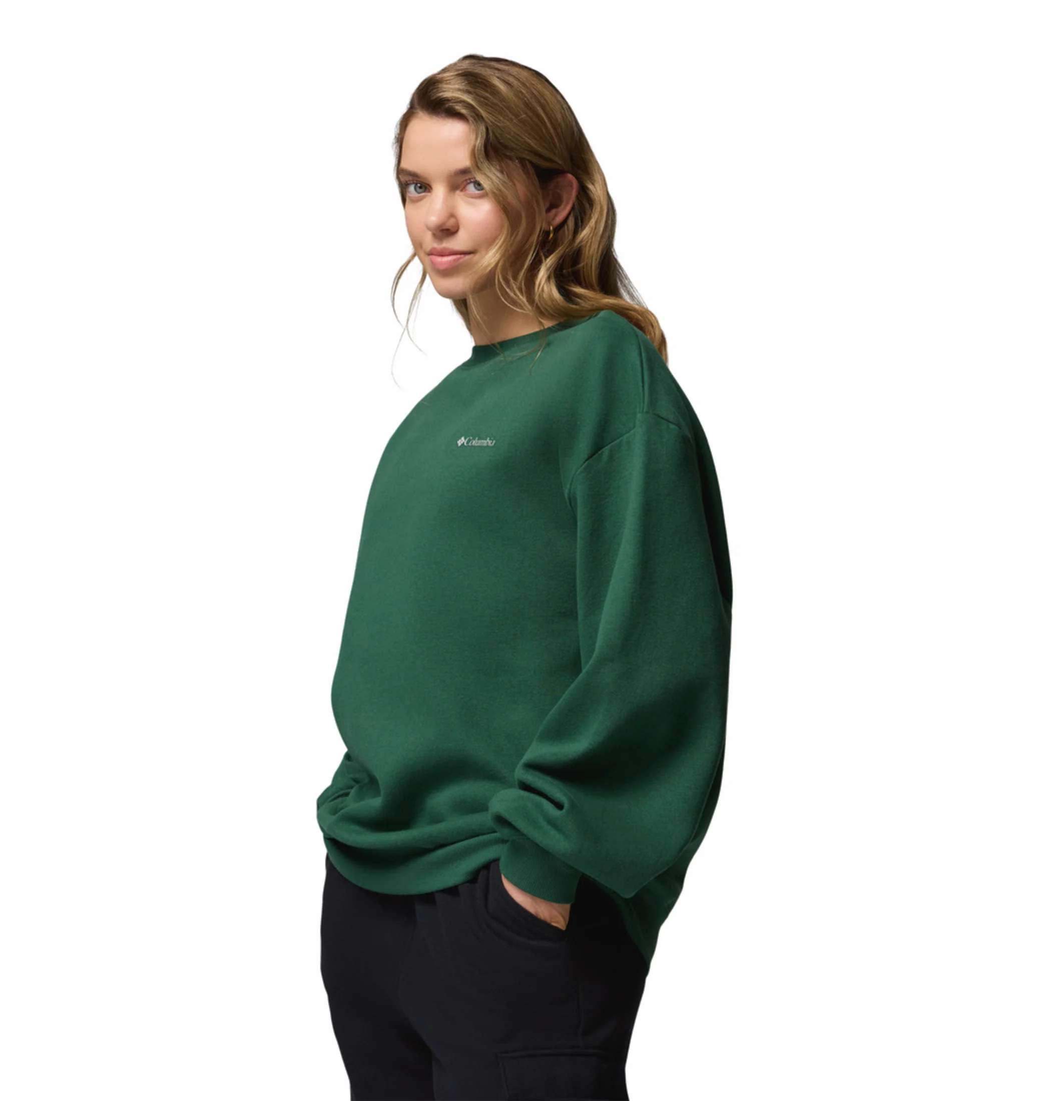 Columbia Women Green Aldermore Crew Sweatshirt - Image 5
