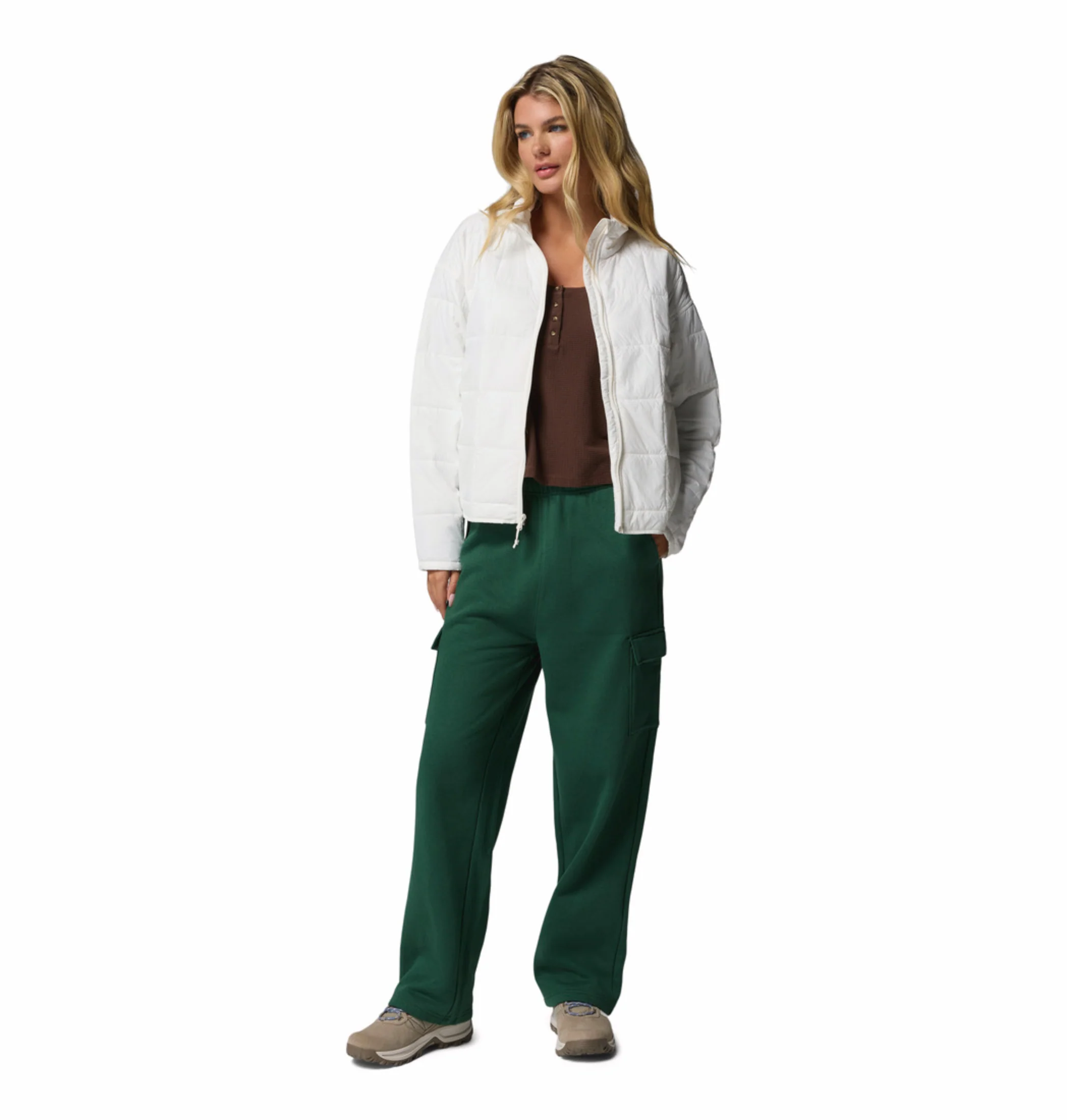 Columbia Women Green Aldermore Fleece Cargo Pant - Image 6