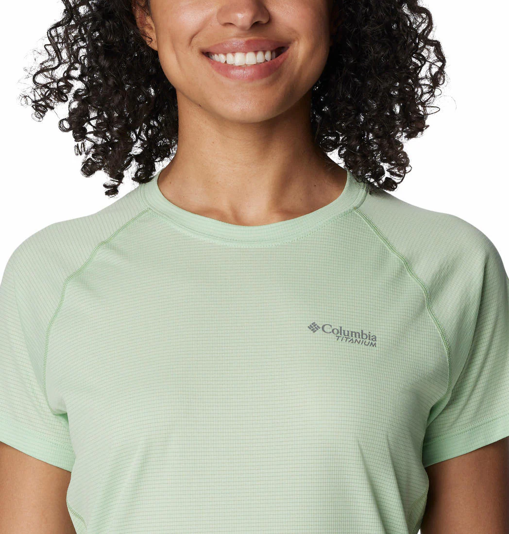 Columbia Women Green Cirque River Short Sleeve Crew - Image 4