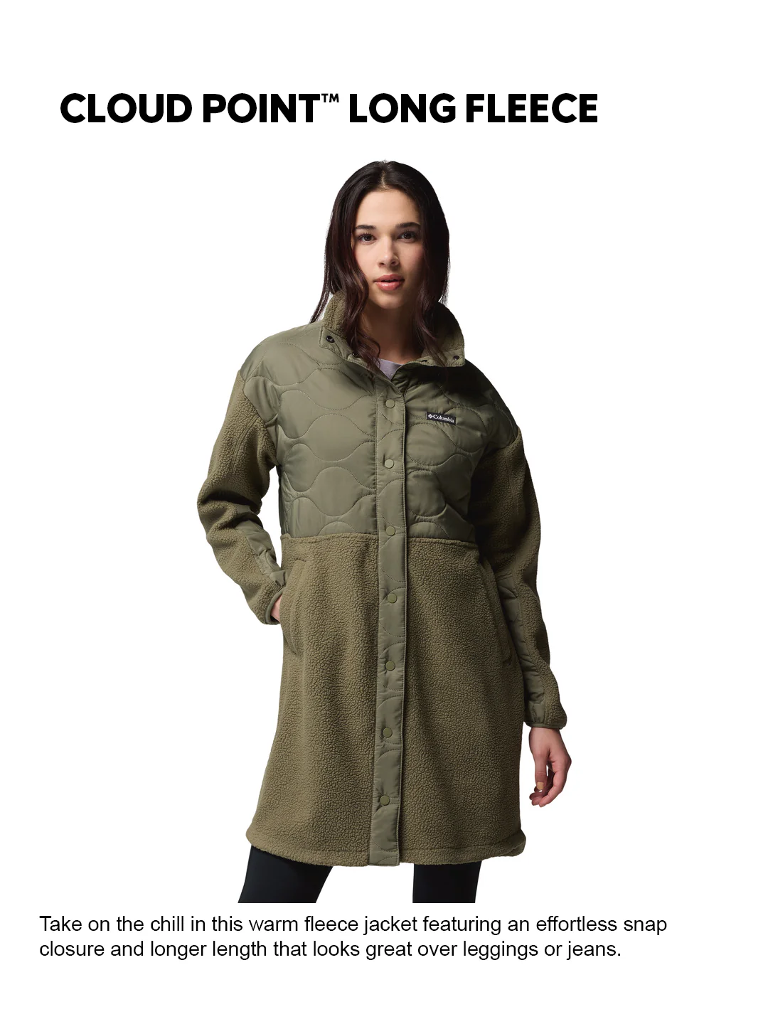 Columbia Women Green Cloud Point Fleece Jacket - Image 2