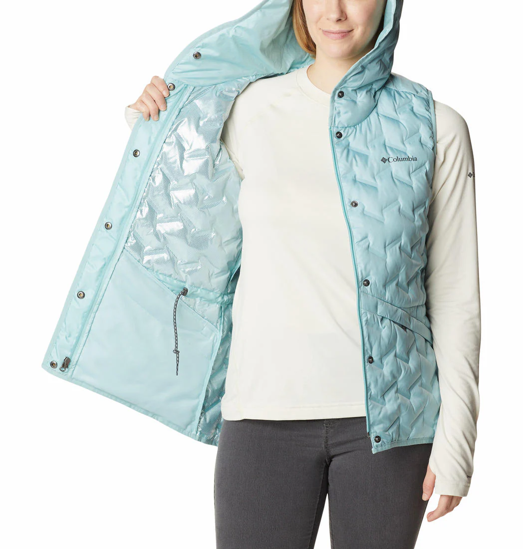 Columbia Women Blue Delta Ridge Hooded Vest - Image 2