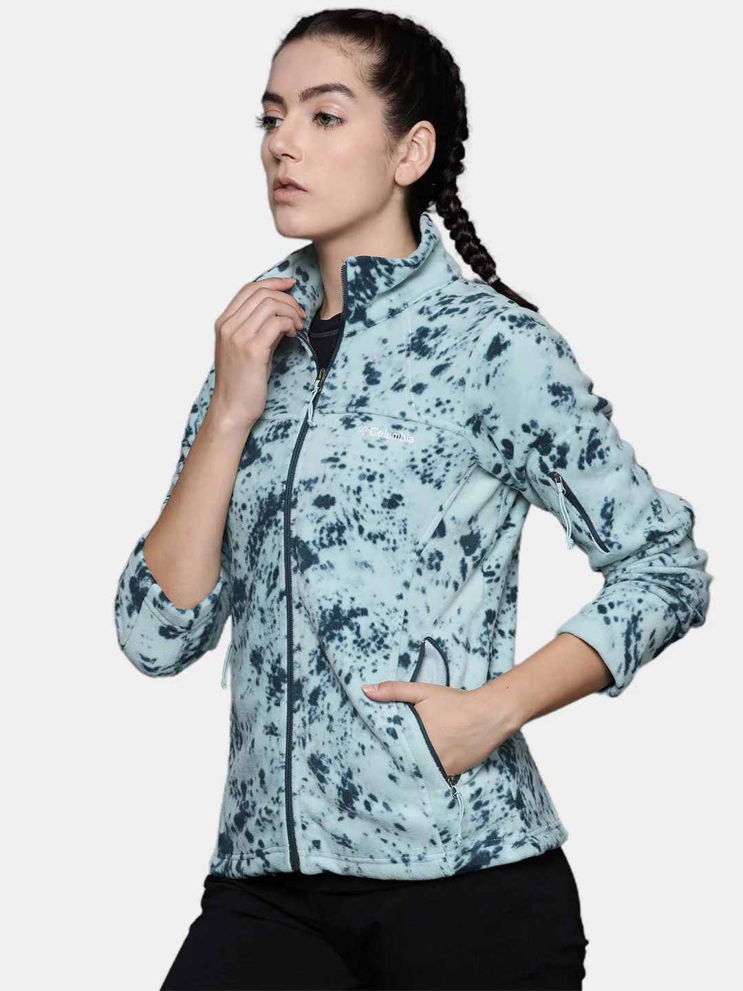 Columbia Women Blue Fast Trek Printed Jkt - Image 10