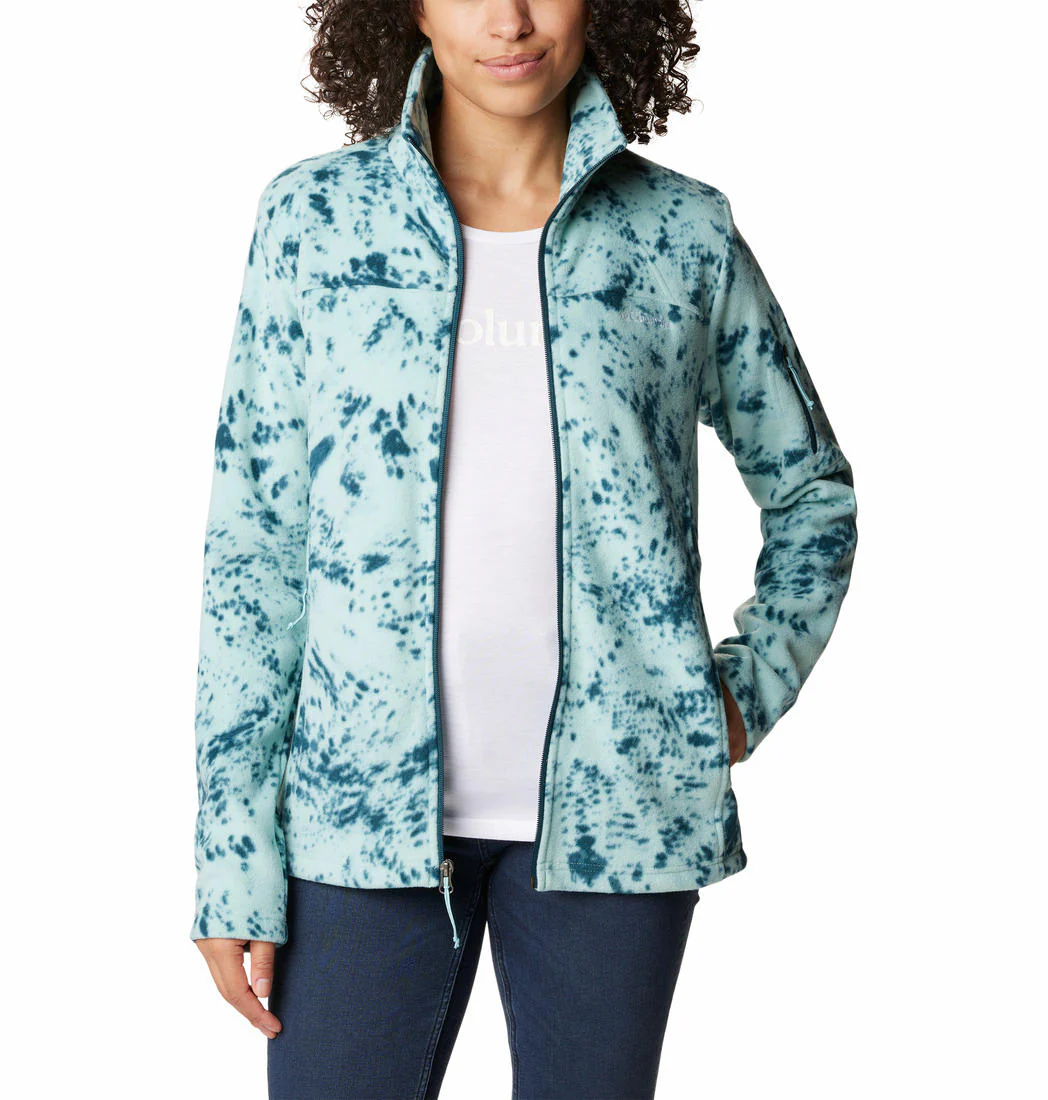 Columbia Women Blue Fast Trek Printed Jkt - Image 4