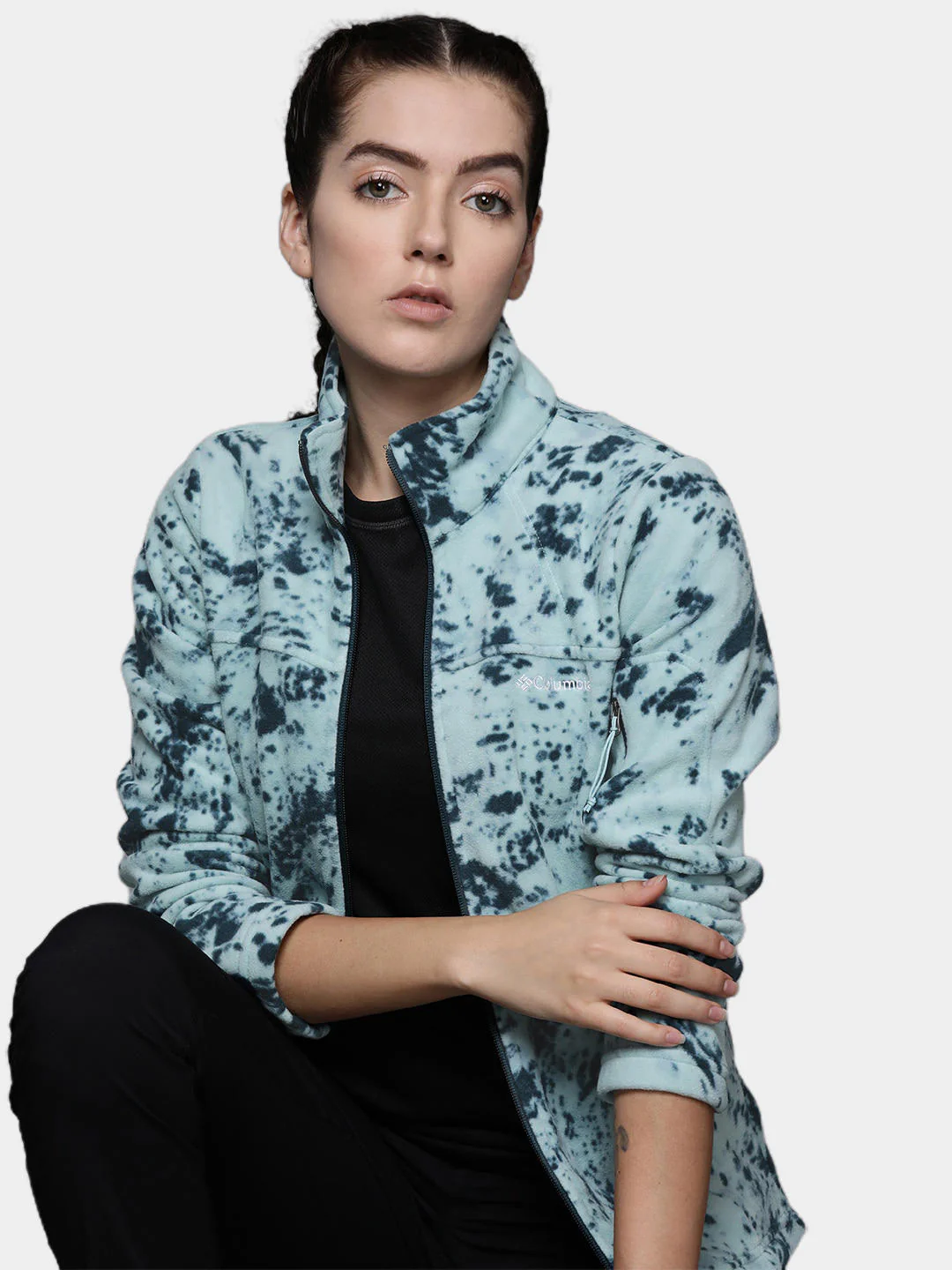 Columbia Women Blue Fast Trek Printed Jkt - Image 9