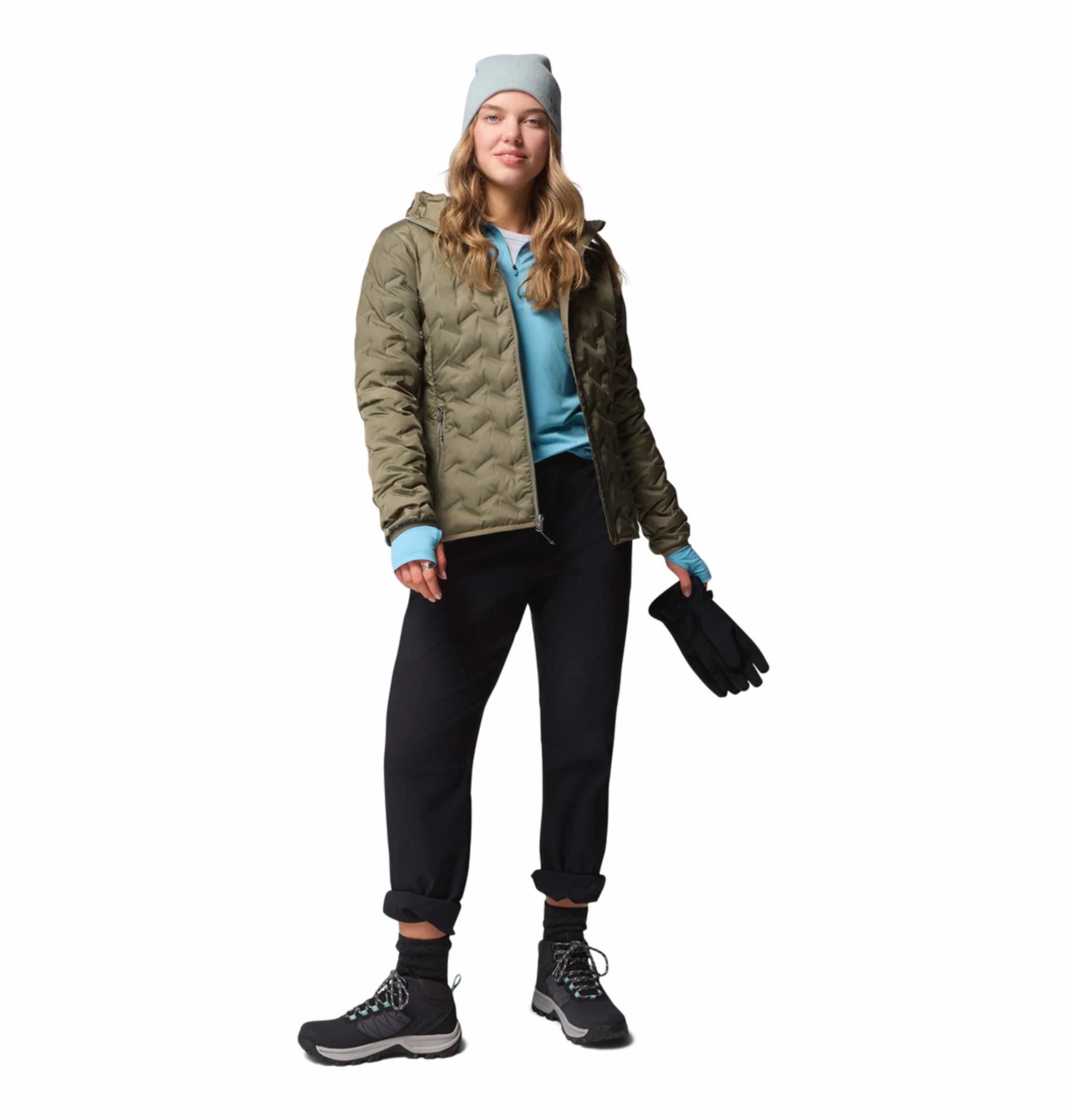 Columbia Women Green HEAT SEAL Delta Ridge II Down Jacket - Image 6