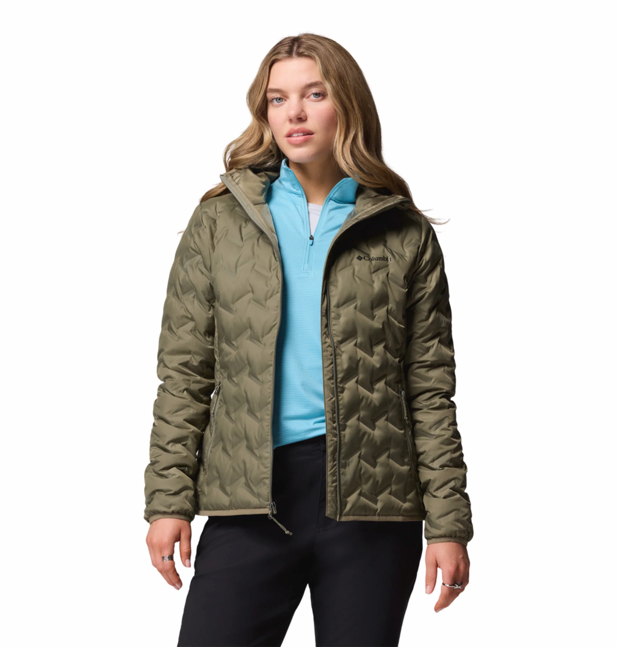 Columbia Women Green HEAT SEAL Delta Ridge II Down Jacket - Image 7