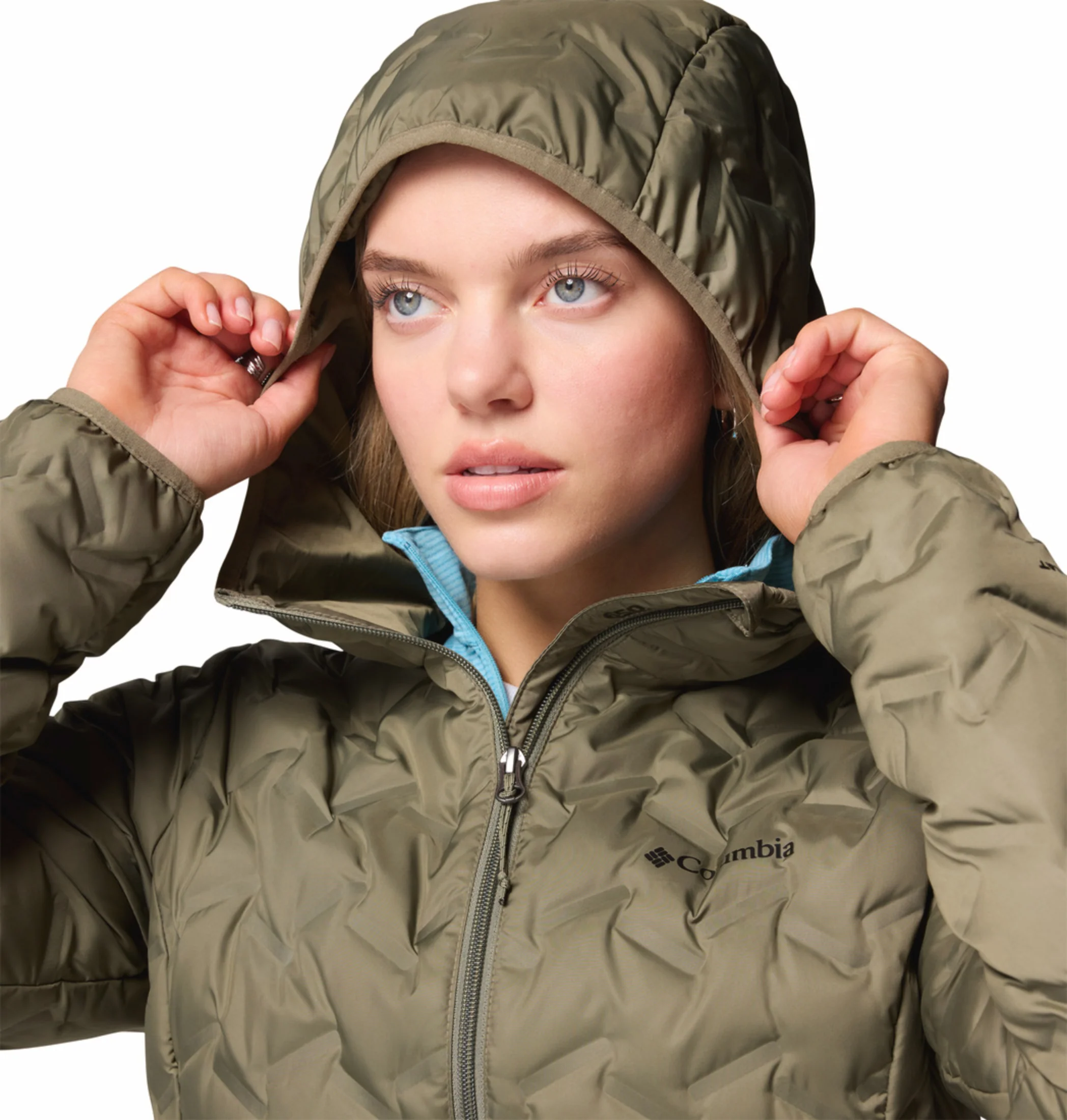 Columbia Women Green HEAT SEAL Delta Ridge II Down Jacket - Image 9