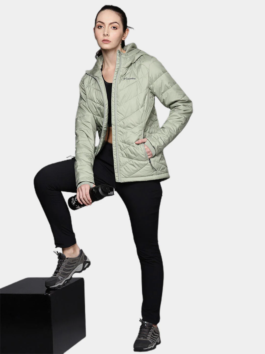 Columbia Women Green Heavenly Hooded Jacket - Image 12